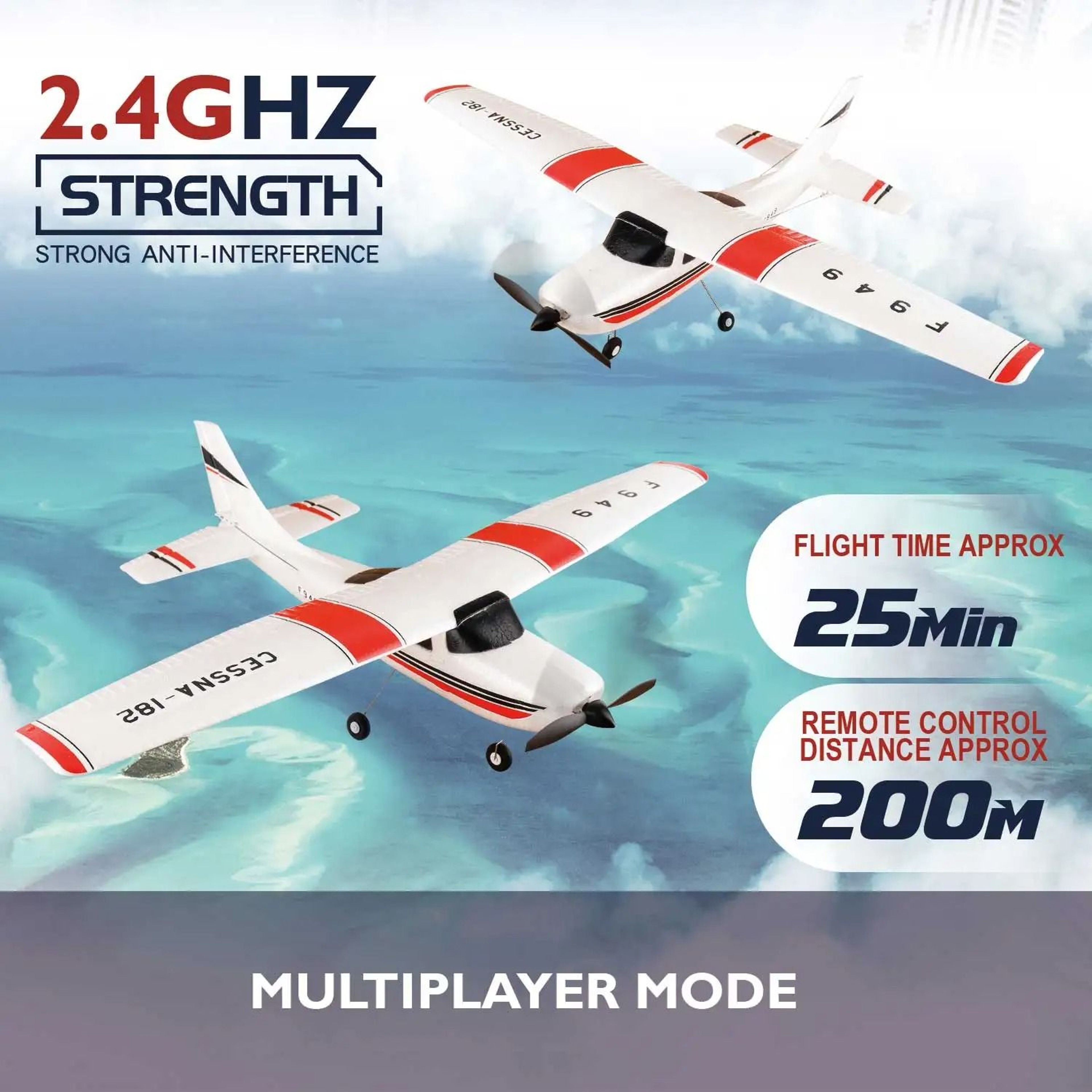 WLtoys F949 RC Airplane Cessna 182 3CH Gyro Version 1
