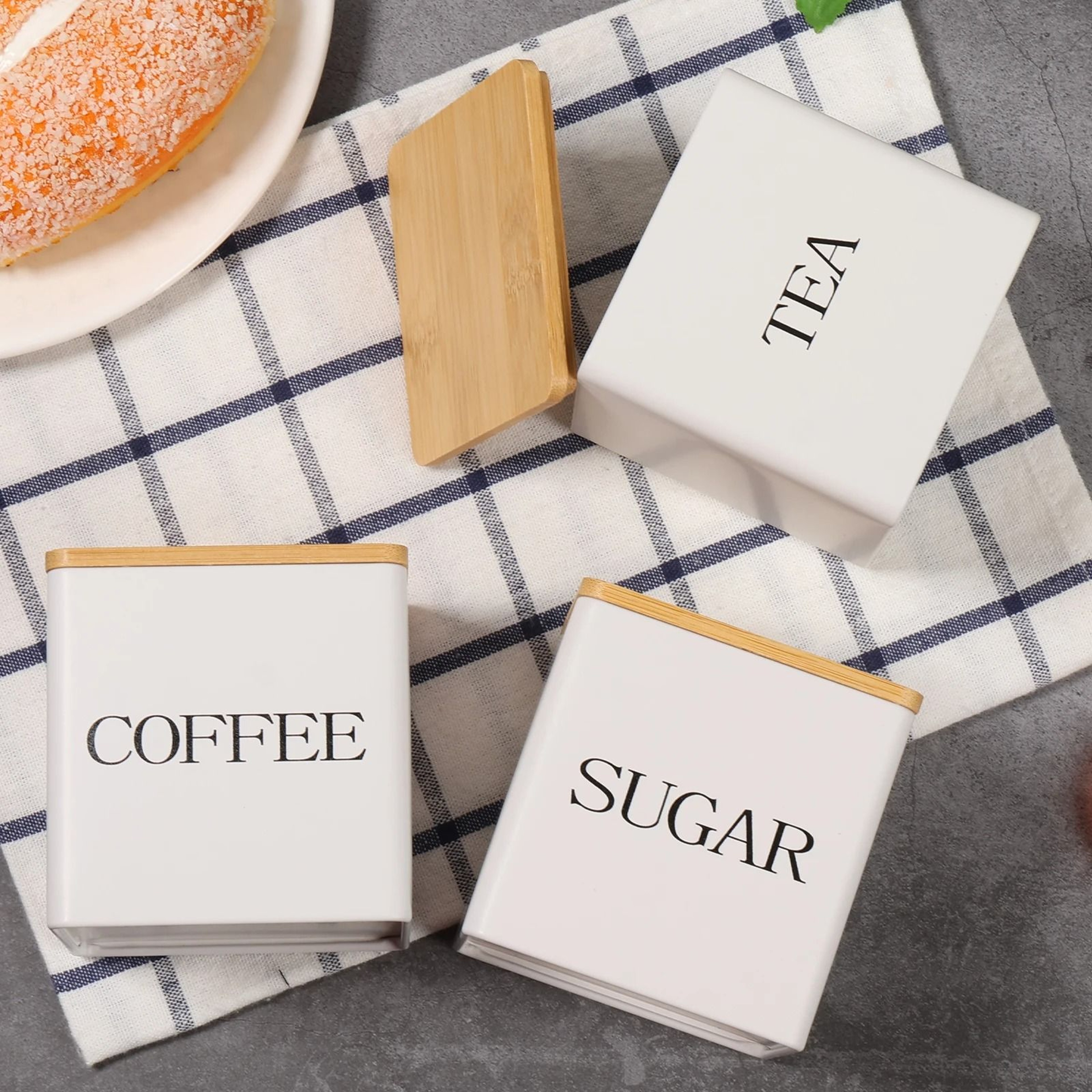 3 Pcs Coffee Bean Storage Canisters Vacuum Sealed Jars 1