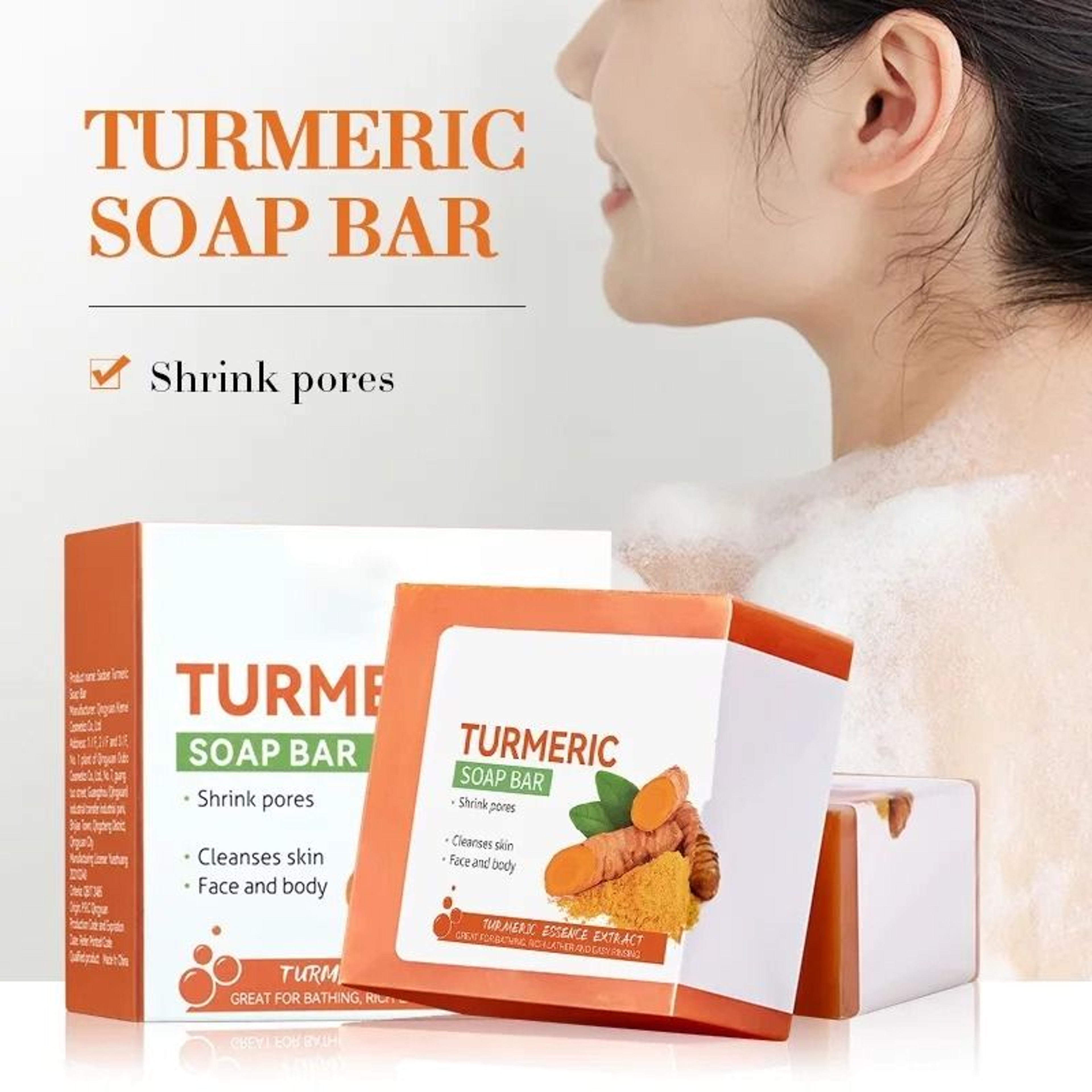 Handmade Turmeric Soap Brightening Body And Face Cleanser 1