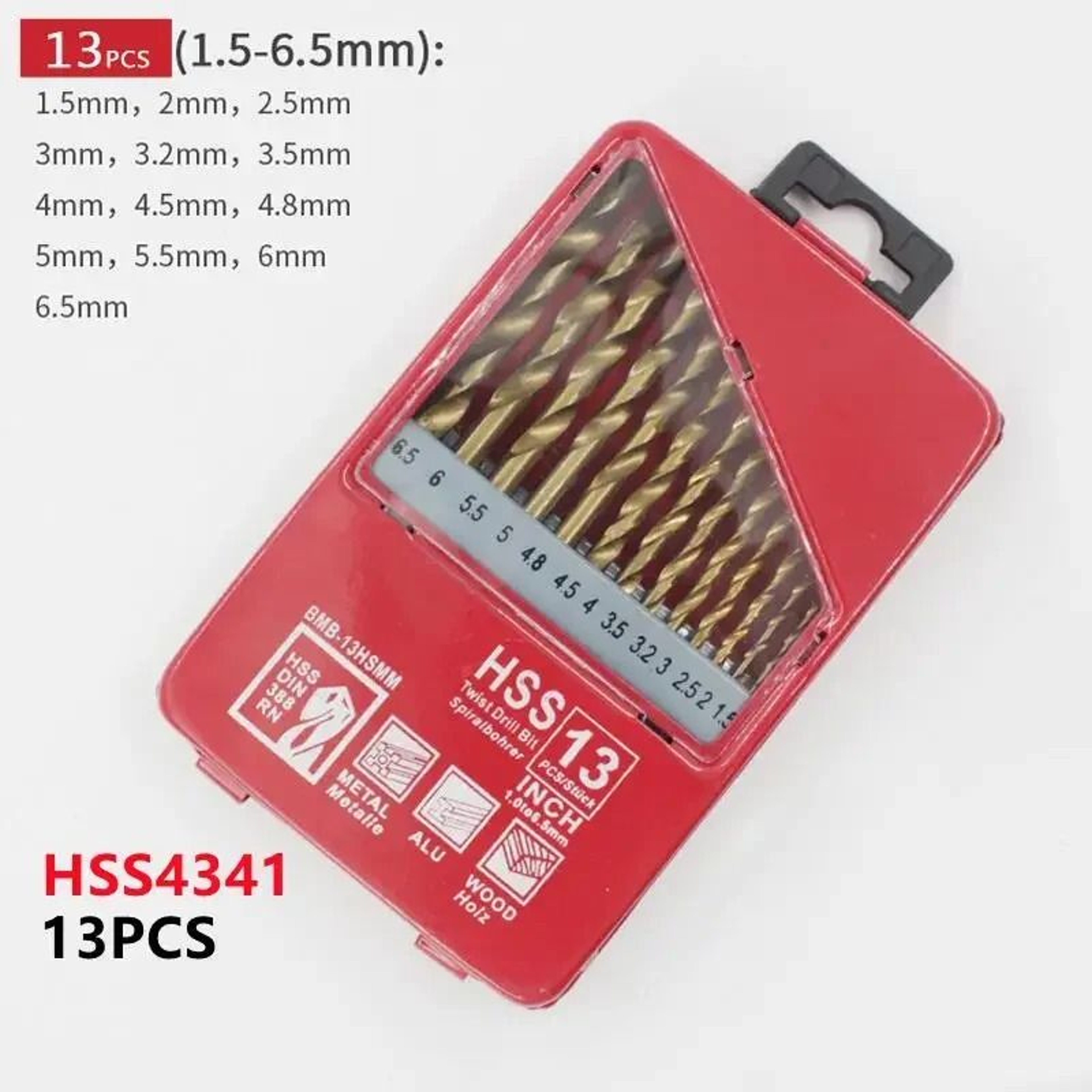 HSS Titanium Coated Drill Bit Set For Metal And Woodworking 3