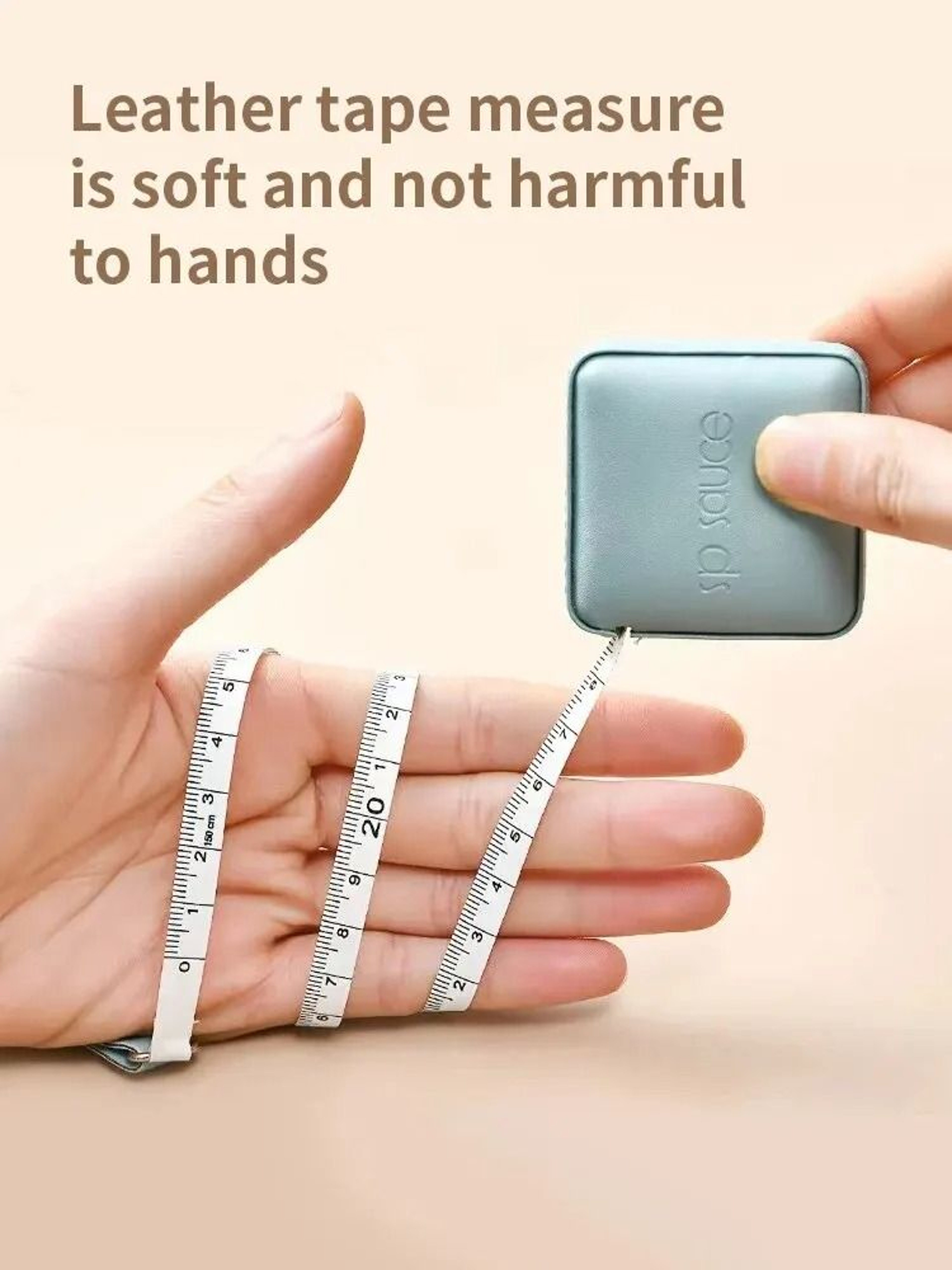 Soft Square Retractable Push Button Measuring Tape 2