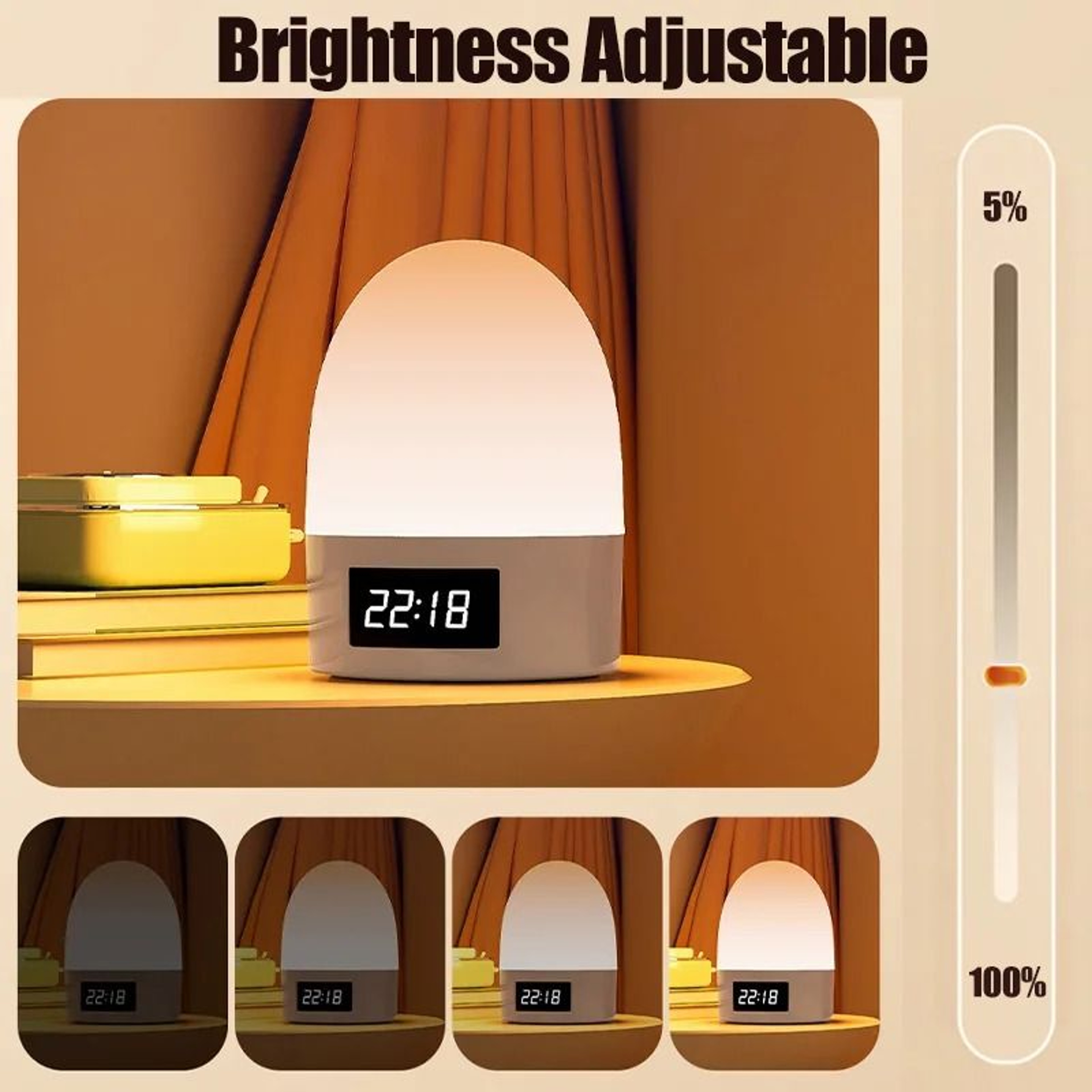 Touch Night Light Rechargeable 3 Color LED Bedside Lamp 2