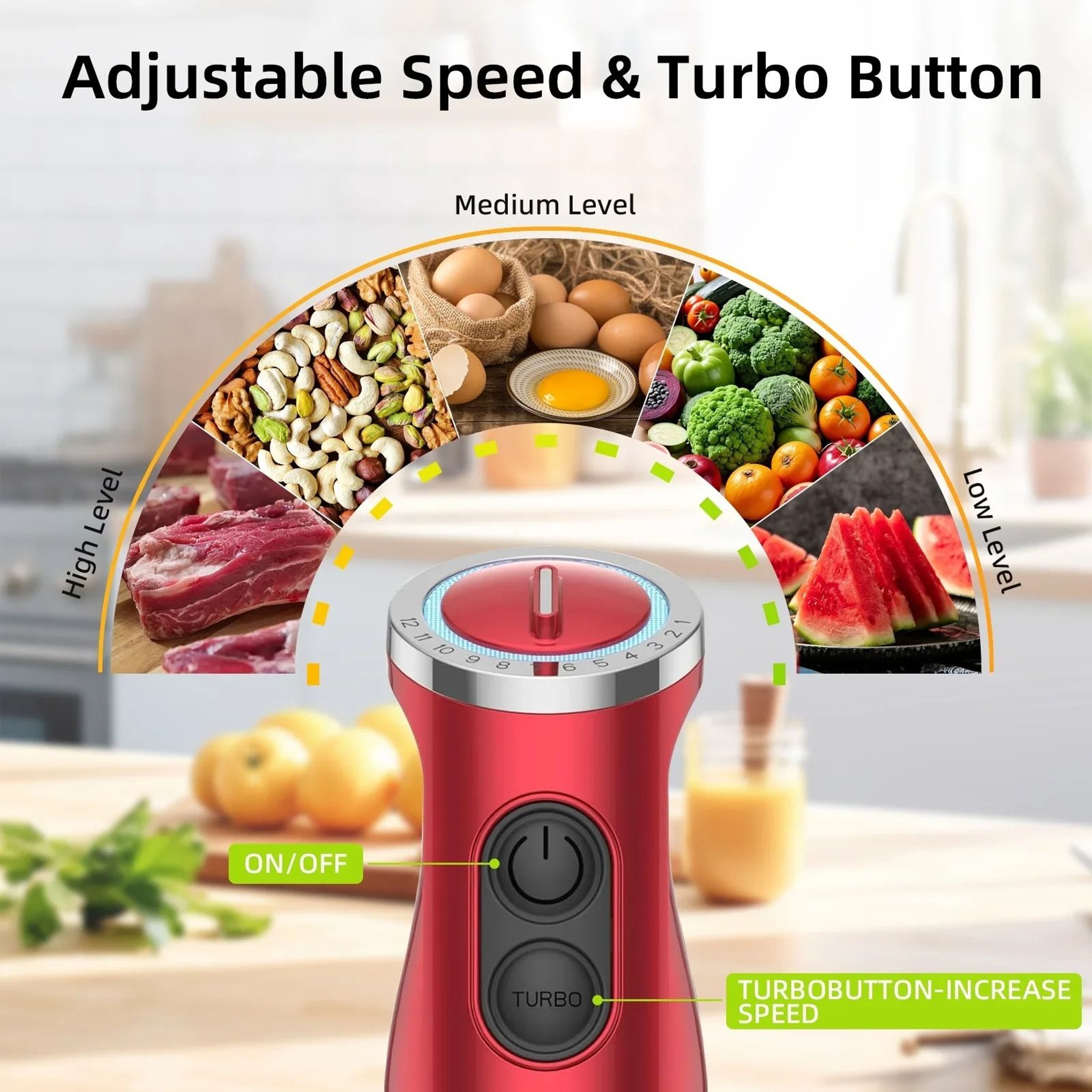 Handheld 5 In 1 Multi Purpose Kitchen Blender 1000 Watt 4