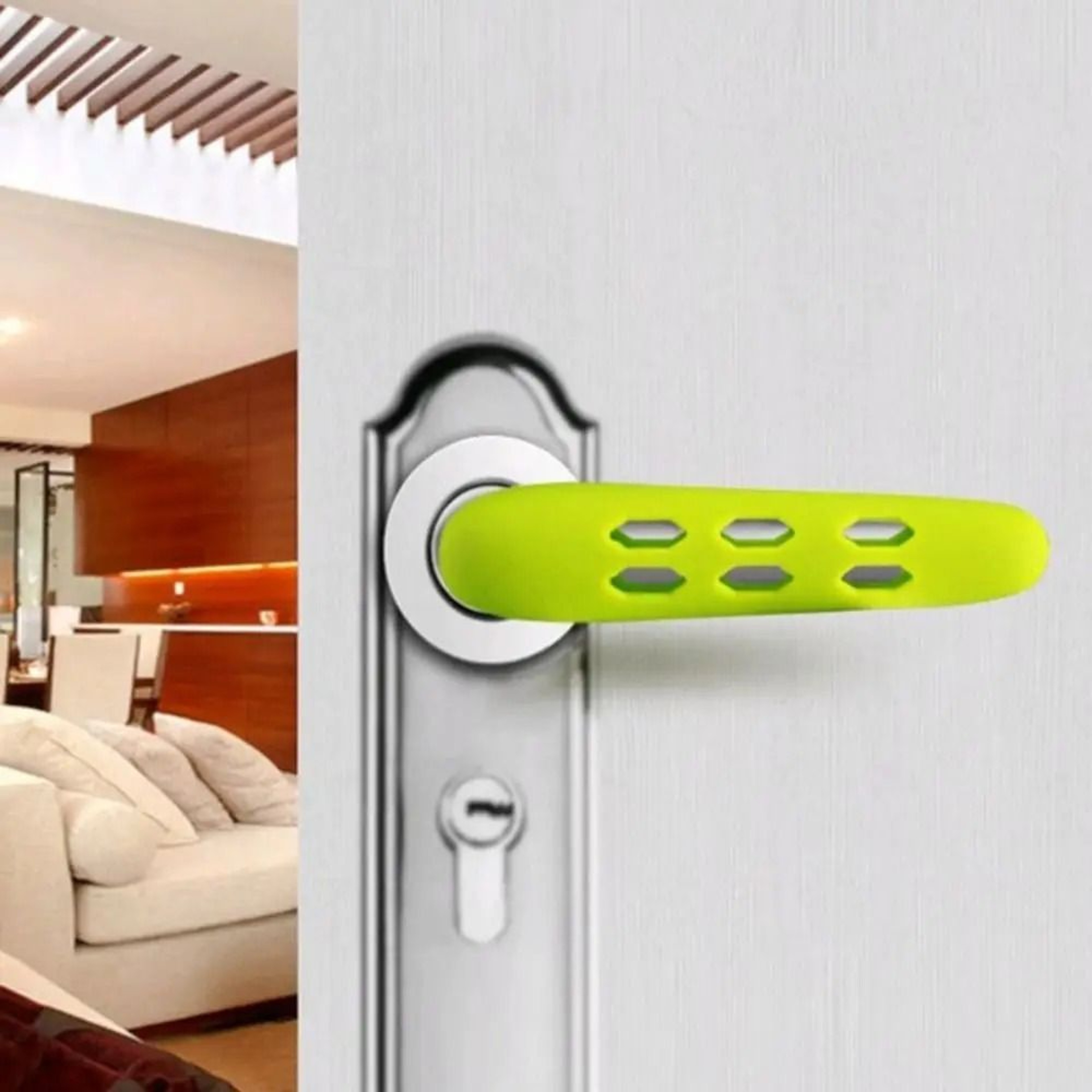 Silicone Door Handle Protector Sleeve Adjustable Crash Guard 3