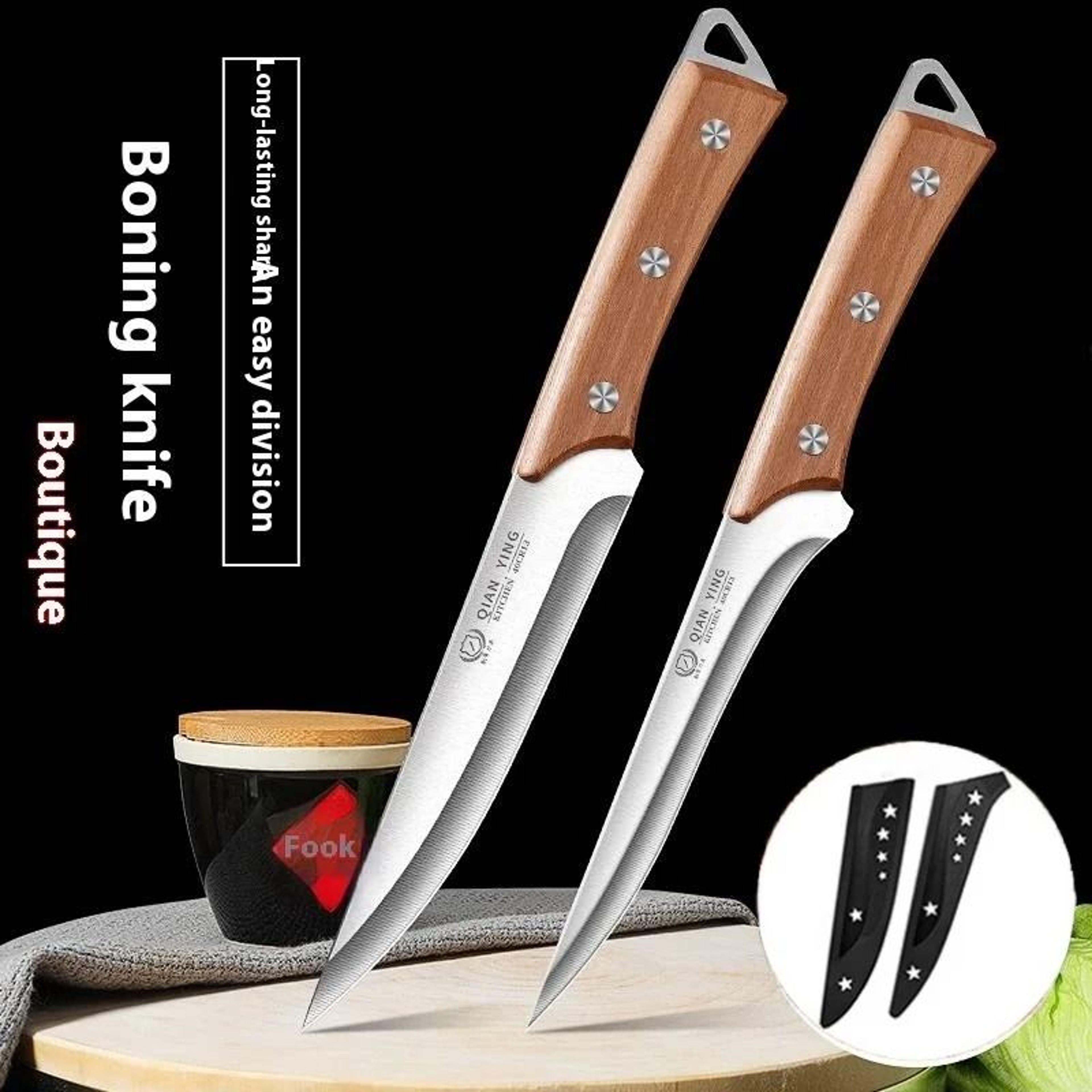 Fillet Boning Knife Stainless Steel Chef Kitchen Knife 0