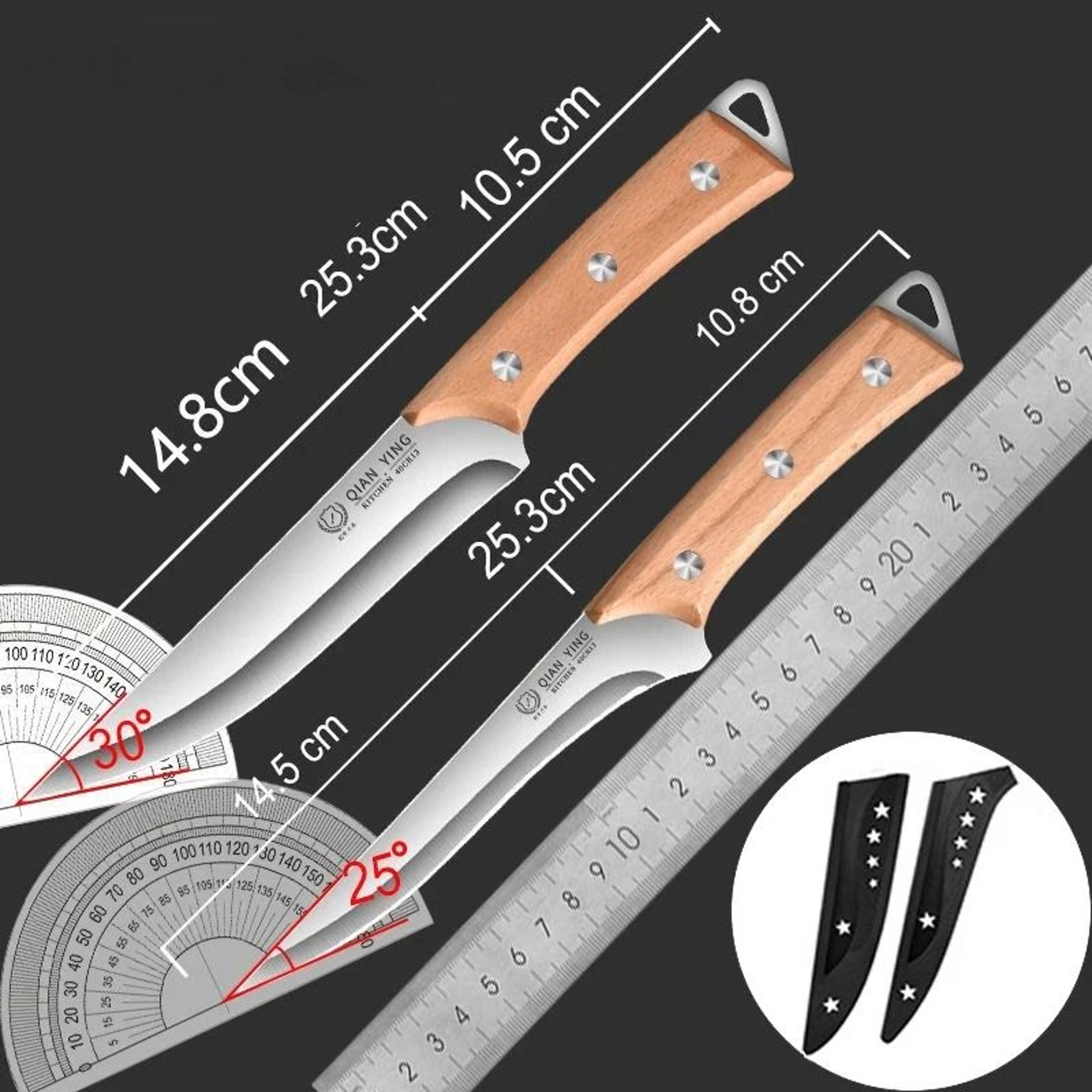 Fillet Boning Knife Stainless Steel Chef Kitchen Knife 8