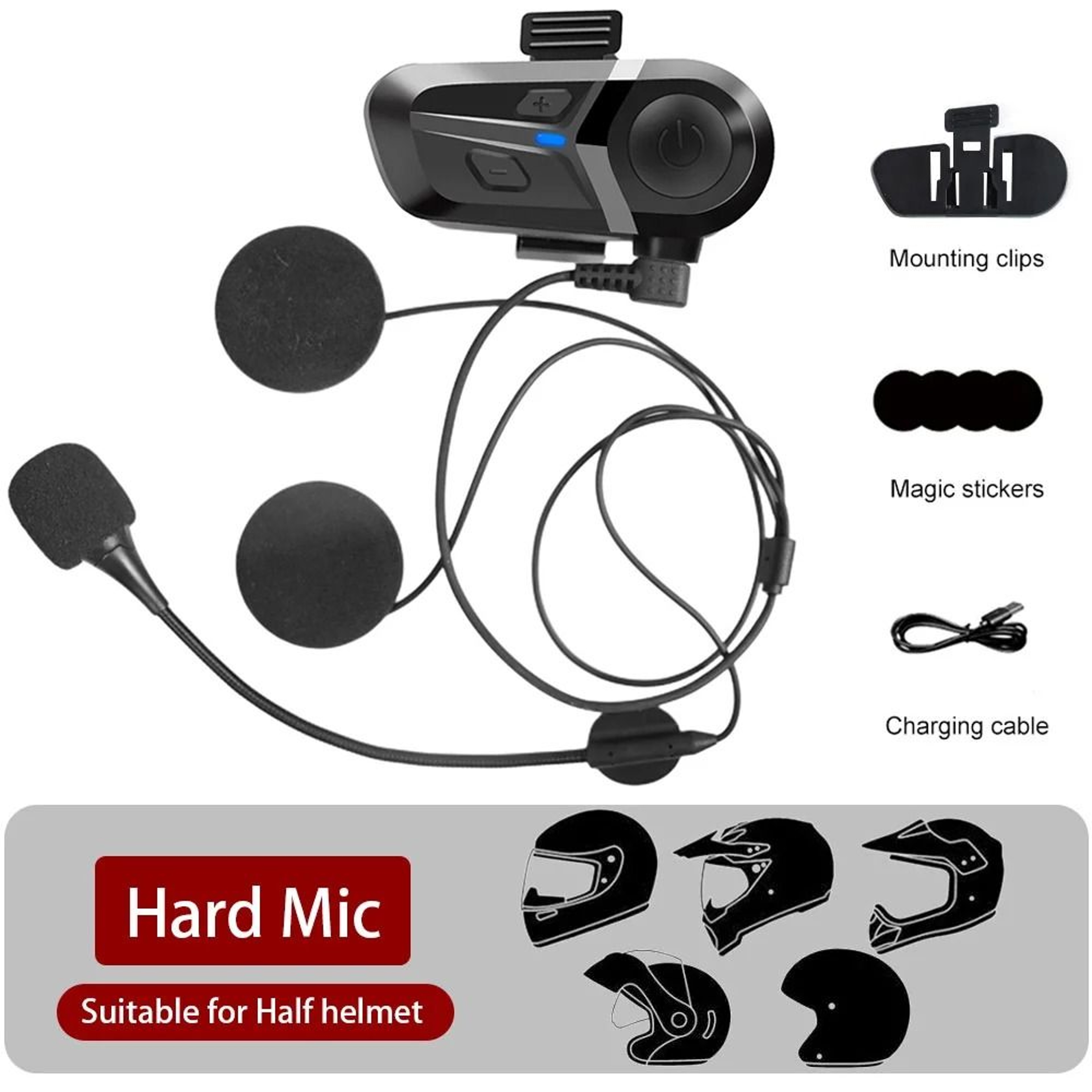 Bluetooth 53 Wireless Motorcycle Helmet Headset Handsfree Call Waterproof Earphone Music Player Mot 7