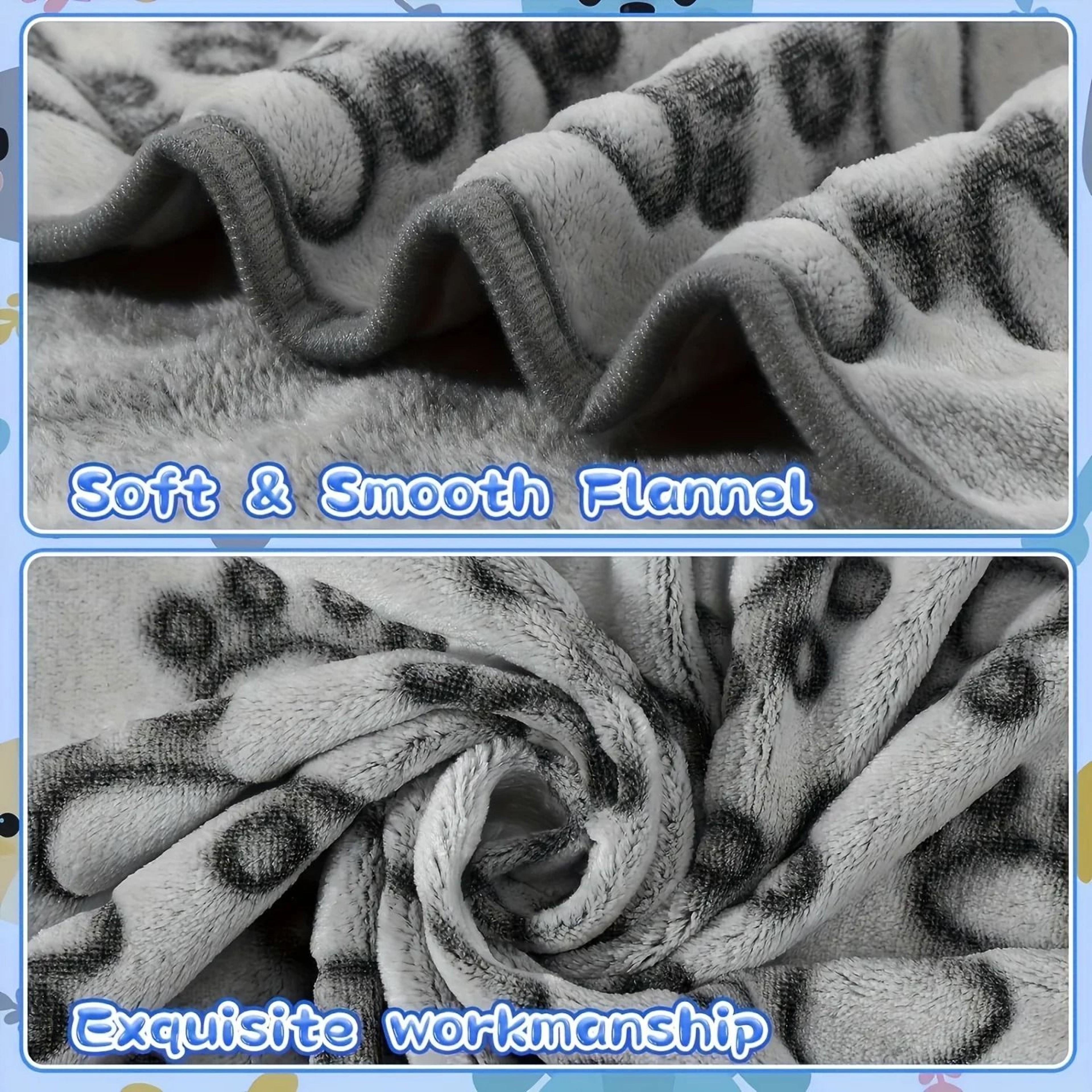 Soft Fluffy High Quality Pet Blanket Cute Cartoon Pattern Mat Warm And Comfortable For Cats And Dog 4