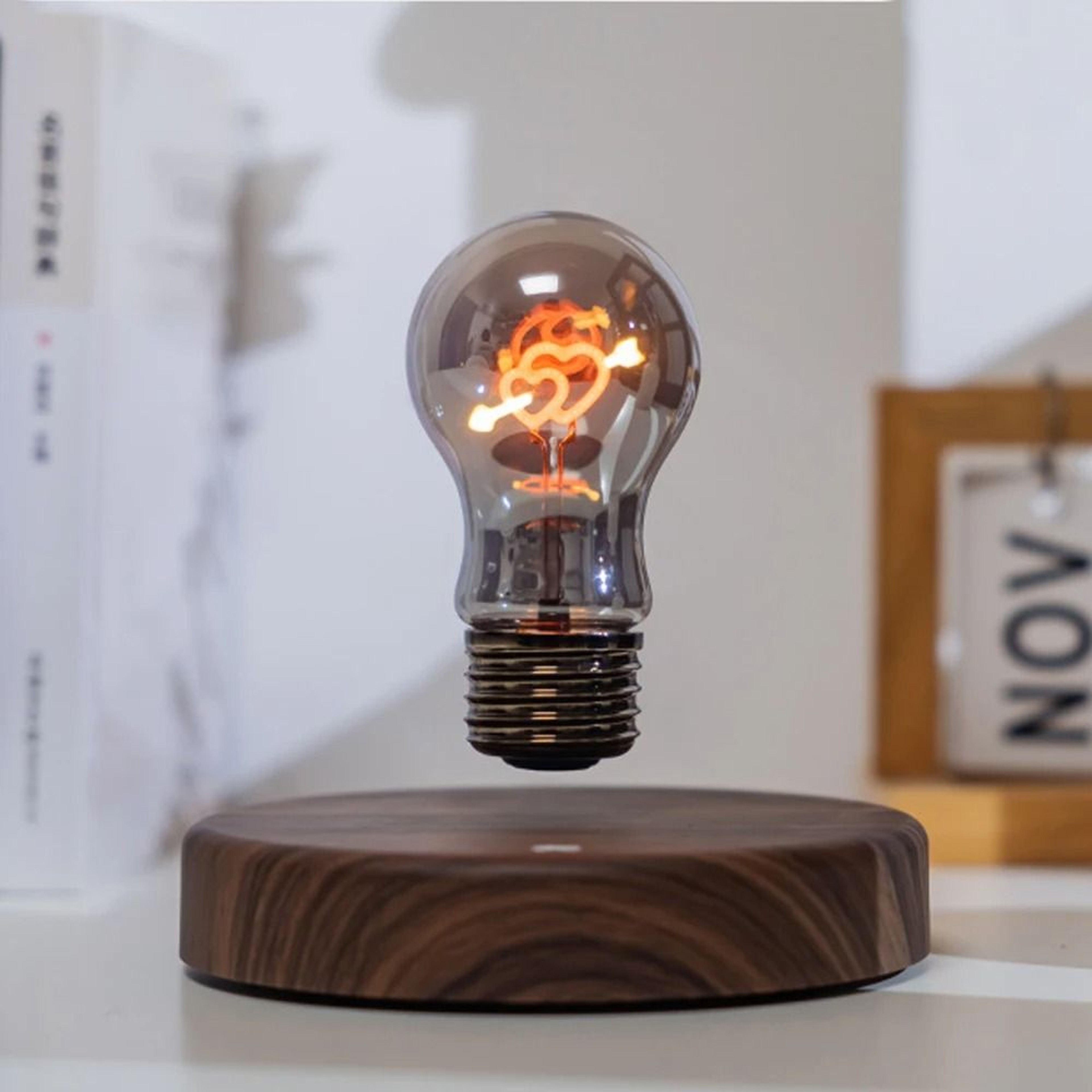 Levitating Moon Night Light 360 Rotation Magnetic Floating Lamp For Home Office Desk Decor 8