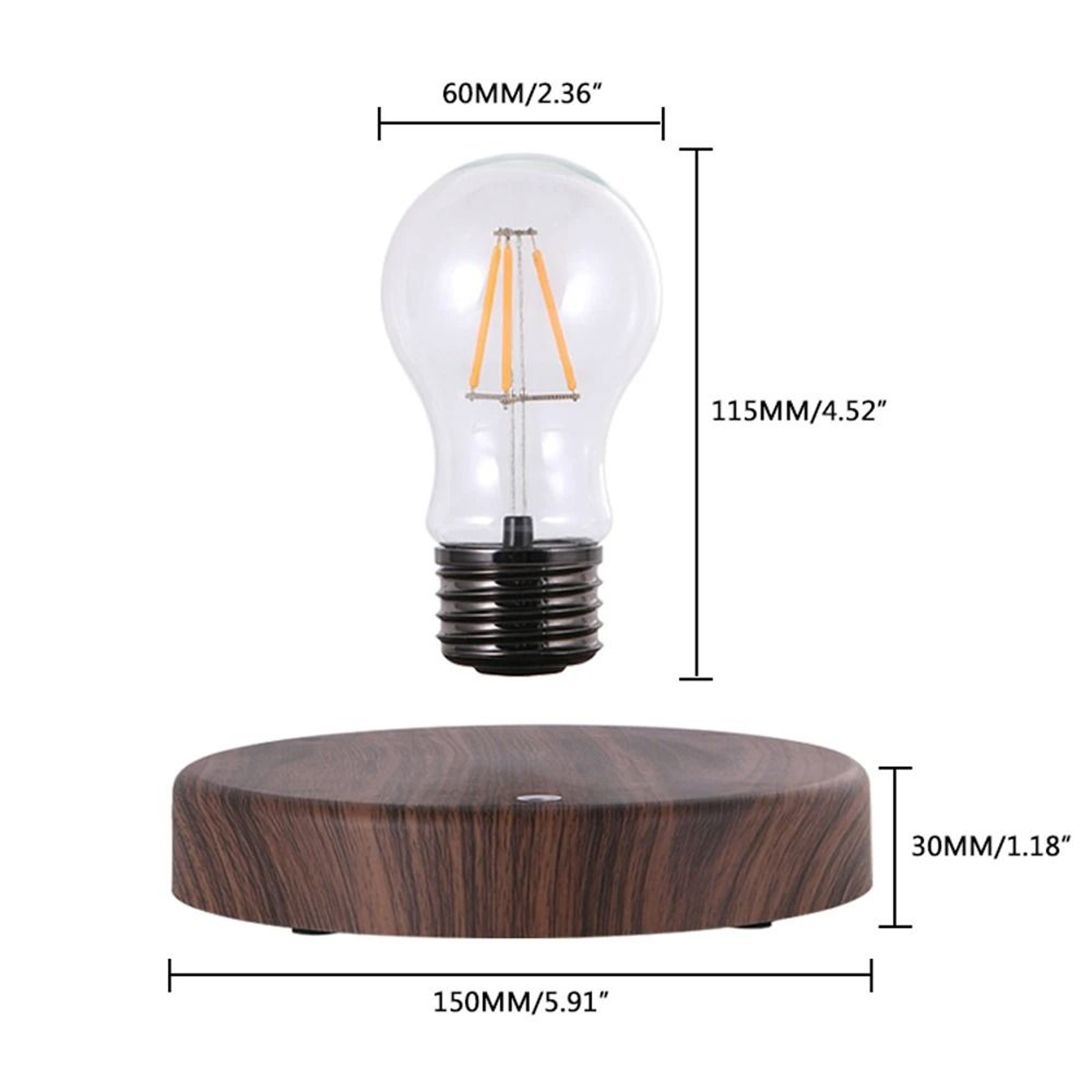 Magnetic Levitation Lamp Creativity Night Light Floating LED Bulb Table Lamp 5