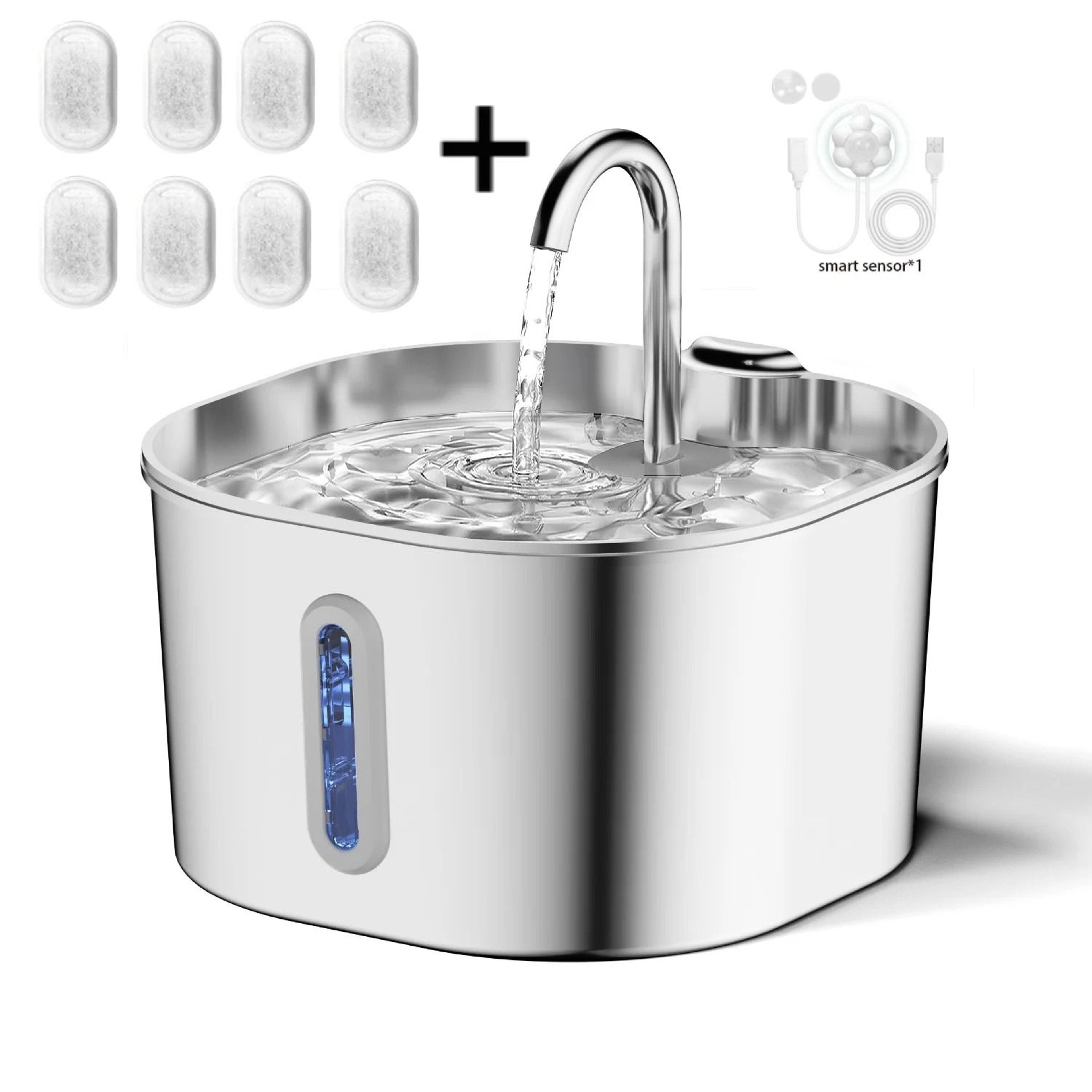 Stainless Steel Pet Water Fountain 22L Quiet Drinking Dispenser For Cats And Dogs 10