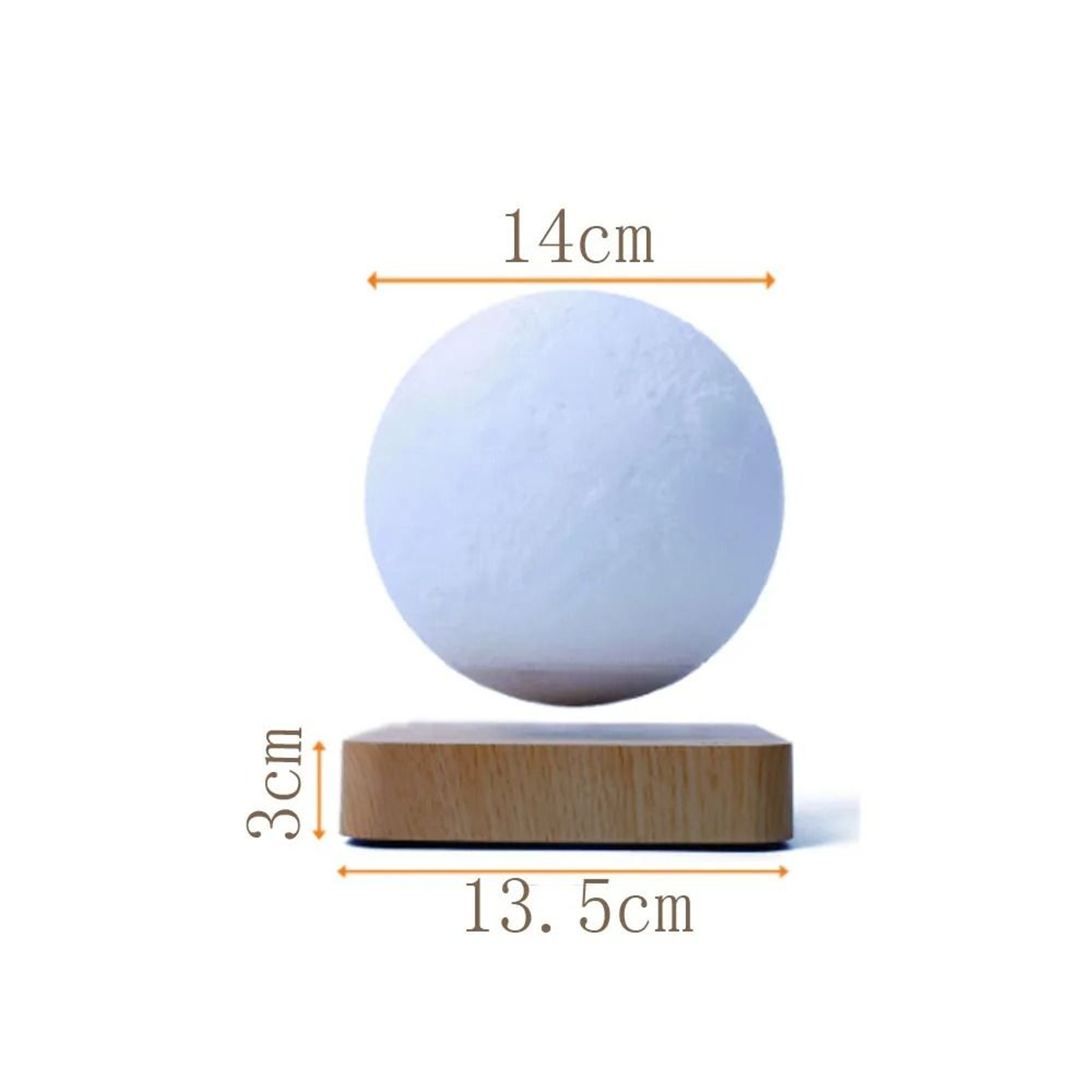Magnetic Levitation Moon Lamp 3D Printed Floating LED Night Light 4