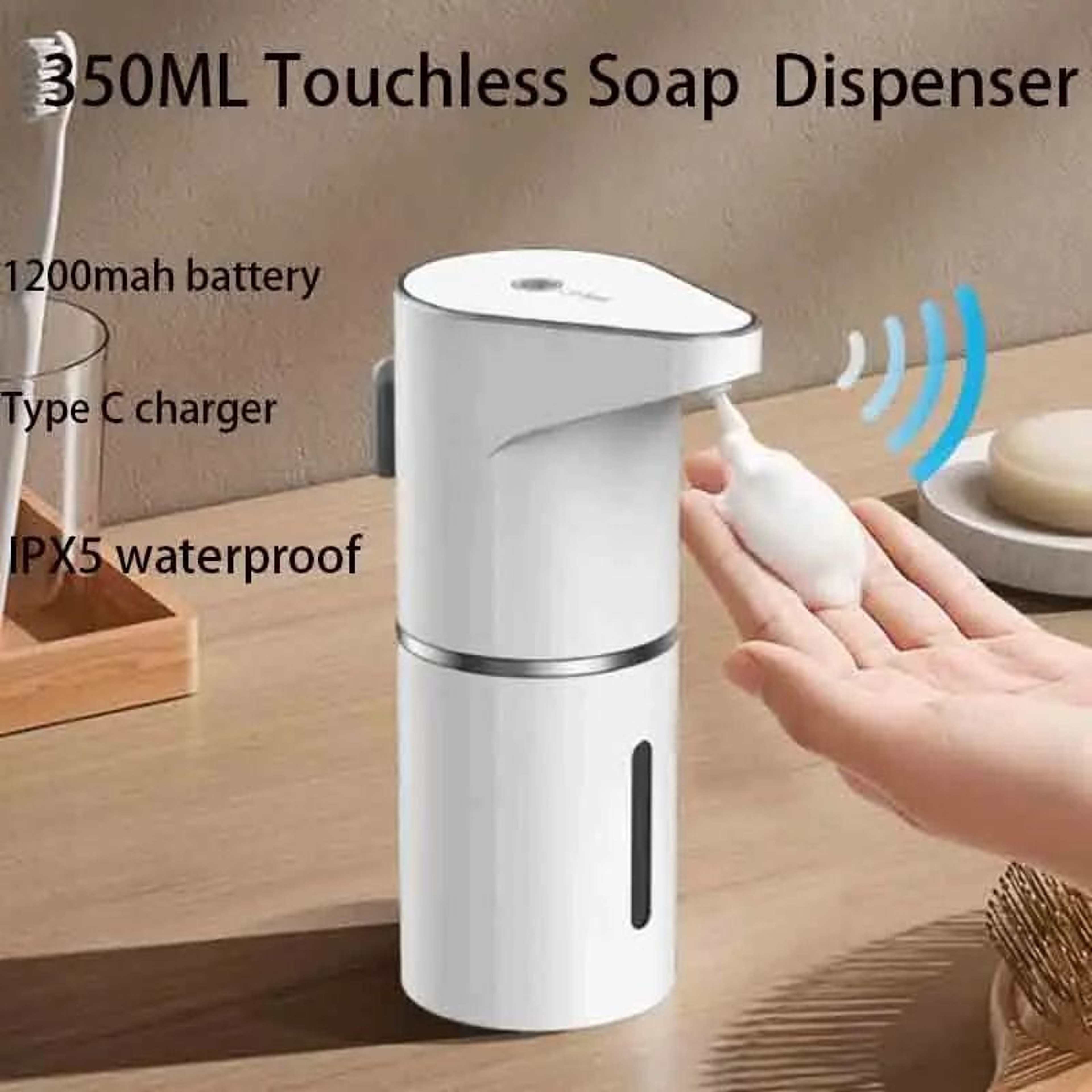 Automatic Soap Dispenser Touchless Foaming Soap Dispenser 350ml USB Rechargeable 10