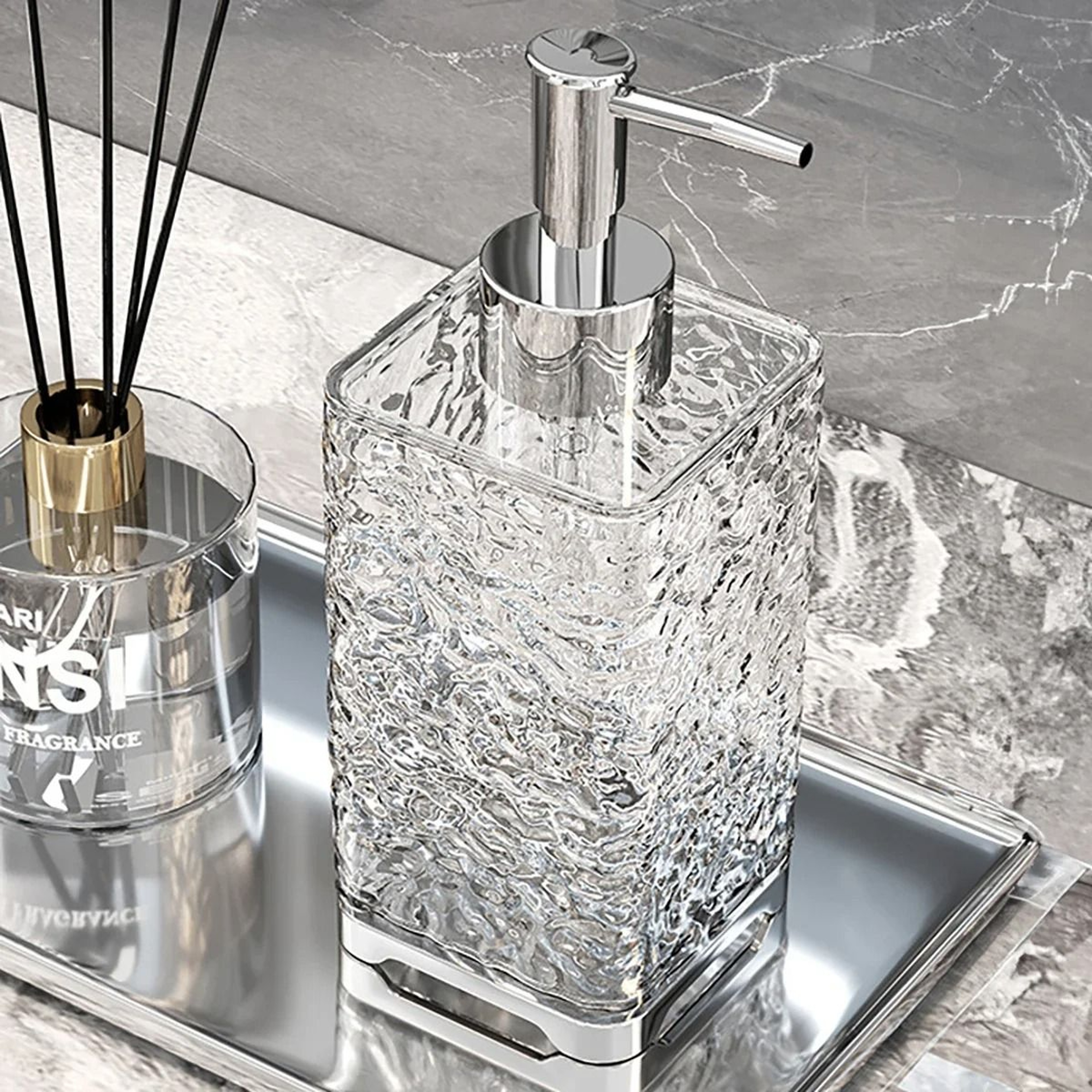 Luxurious ABS Soap Dispenser Refillable Press Liquid Dispenser For Kitchen And Bathroom 4