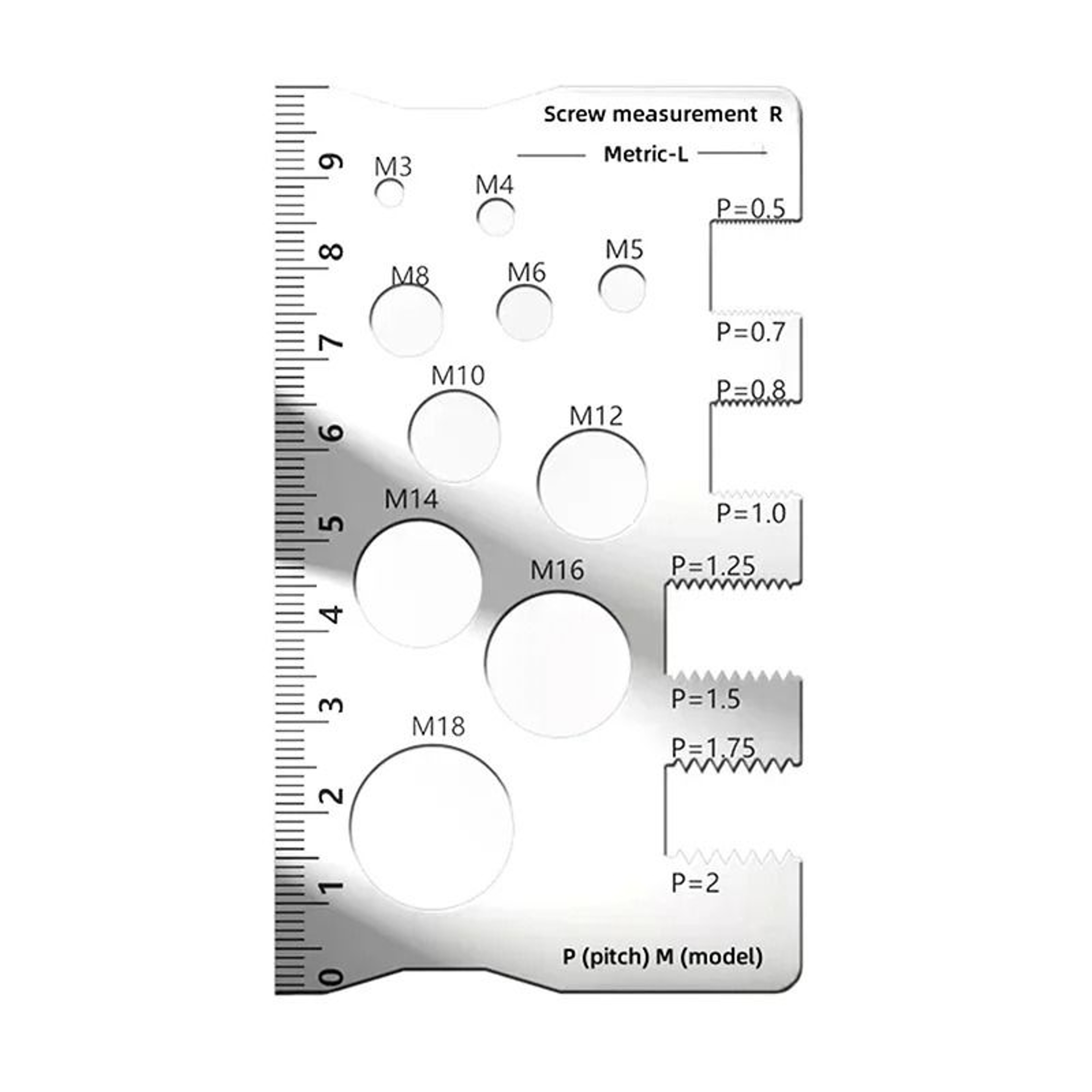 High Accuracy Industry Standard Pitch Gauge For Measuring Bolt Nut Screw Thread 4