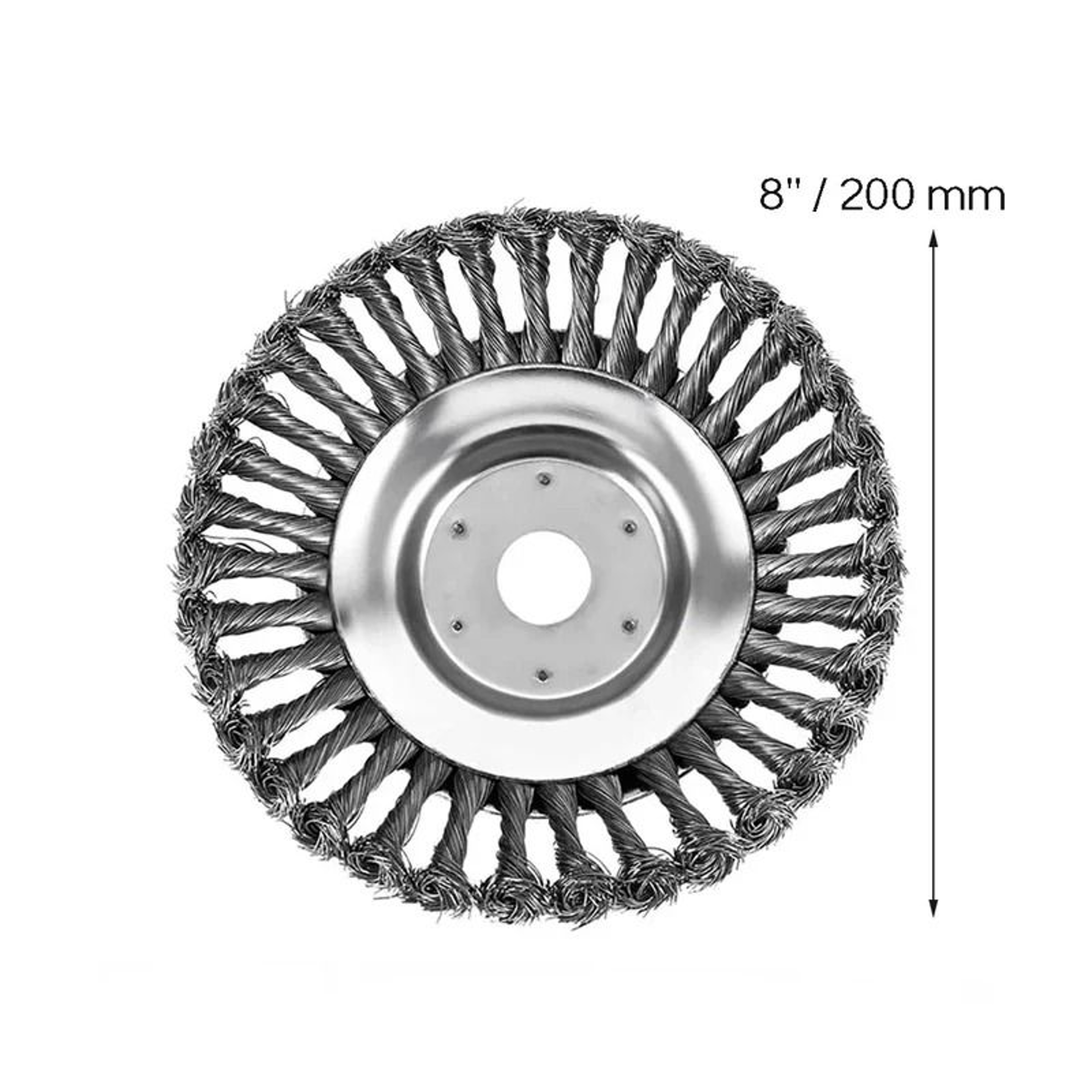 Steel Wire Wheel Brush Disc Weed Brush Head Garden Lawn Mower Universal Grass Trimmer Head Cutter T 8