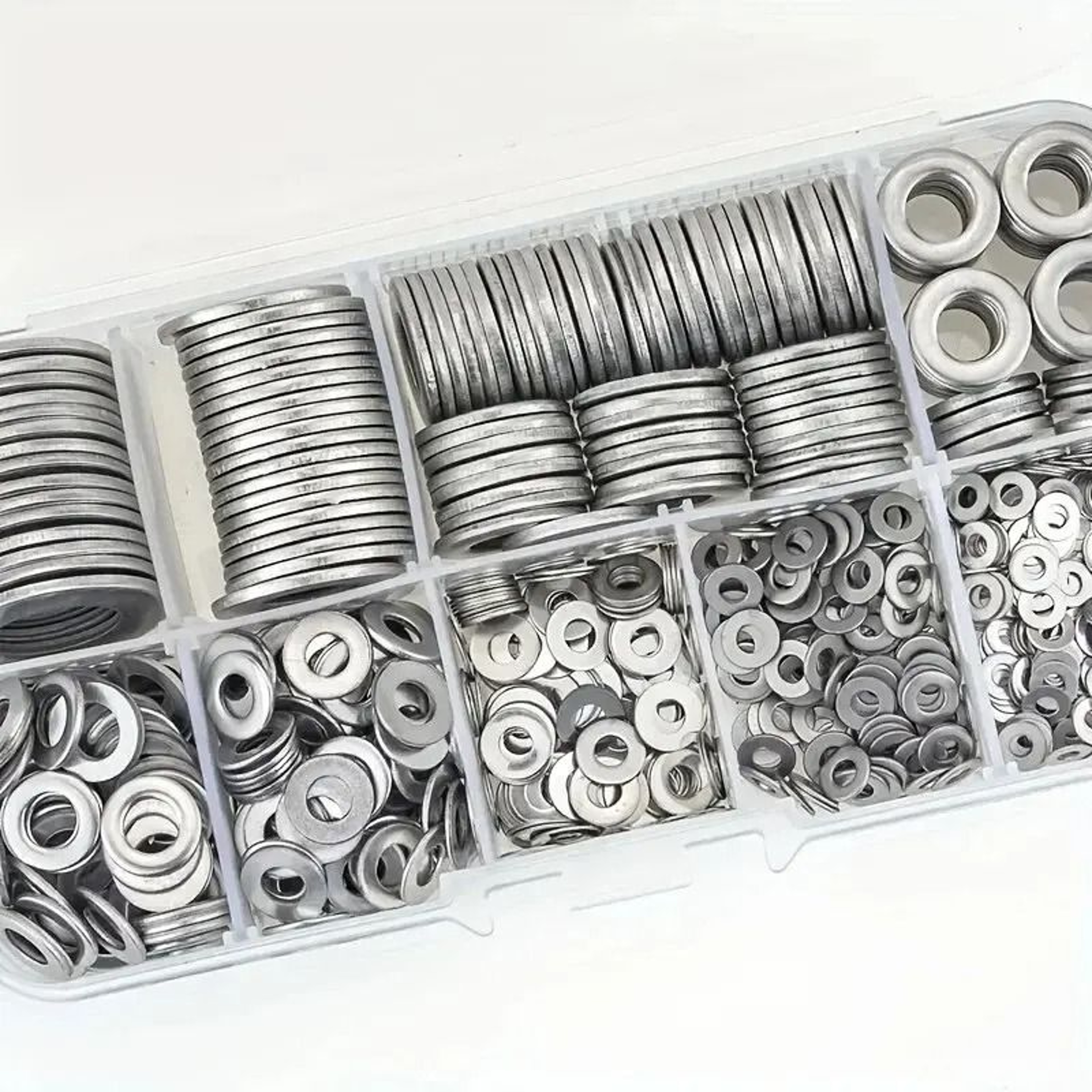 304 Stainless Steel Flat Washers Assortment Set 360 To 580 Pcs For Home Factory Repair And Workshop 0