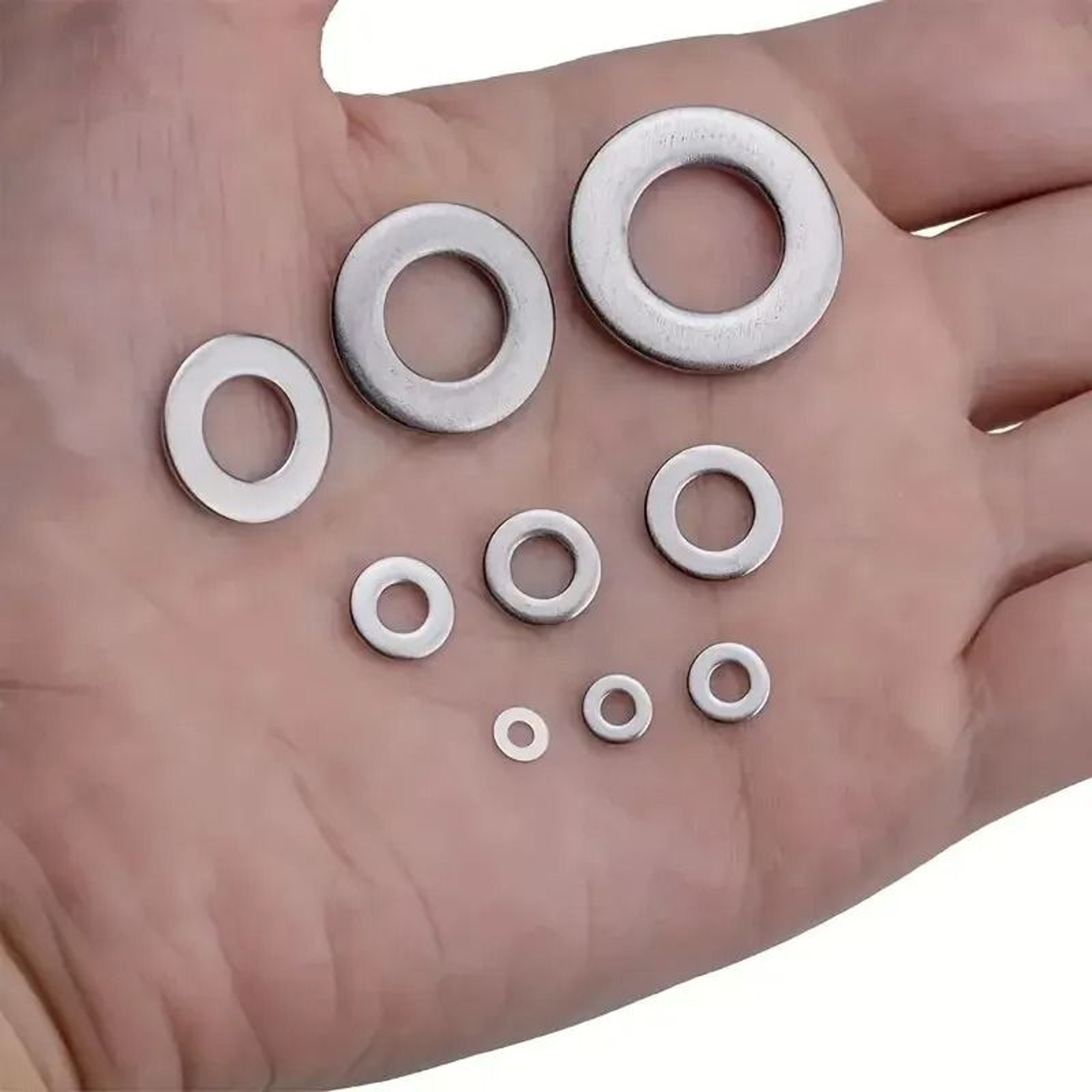 304 Stainless Steel Flat Washers Assortment Set 360 To 580 Pcs For Home Factory Repair And Workshop 5