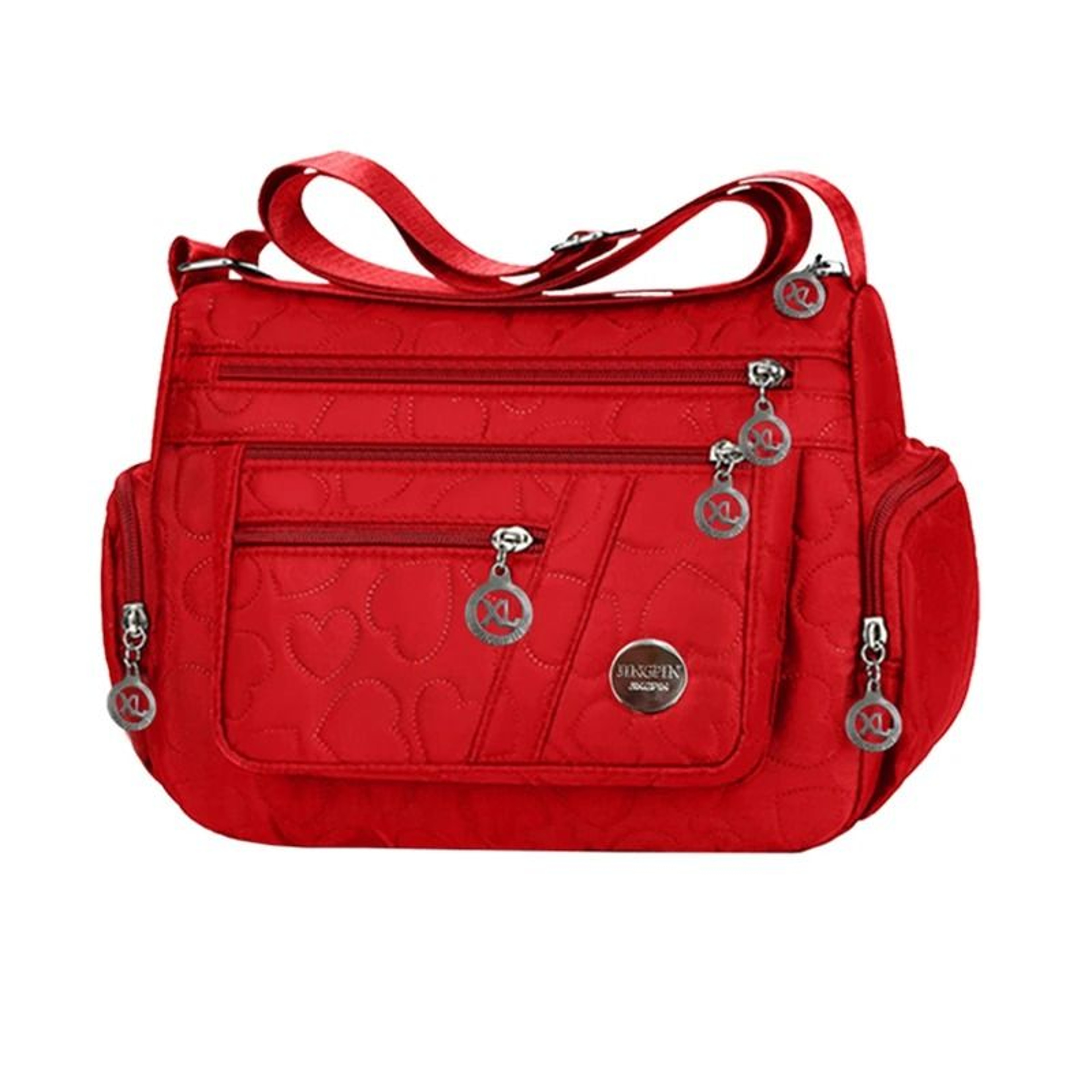 Nylon Fabric Shoulder Crossbody Travel Bag With Multi Compartments 11