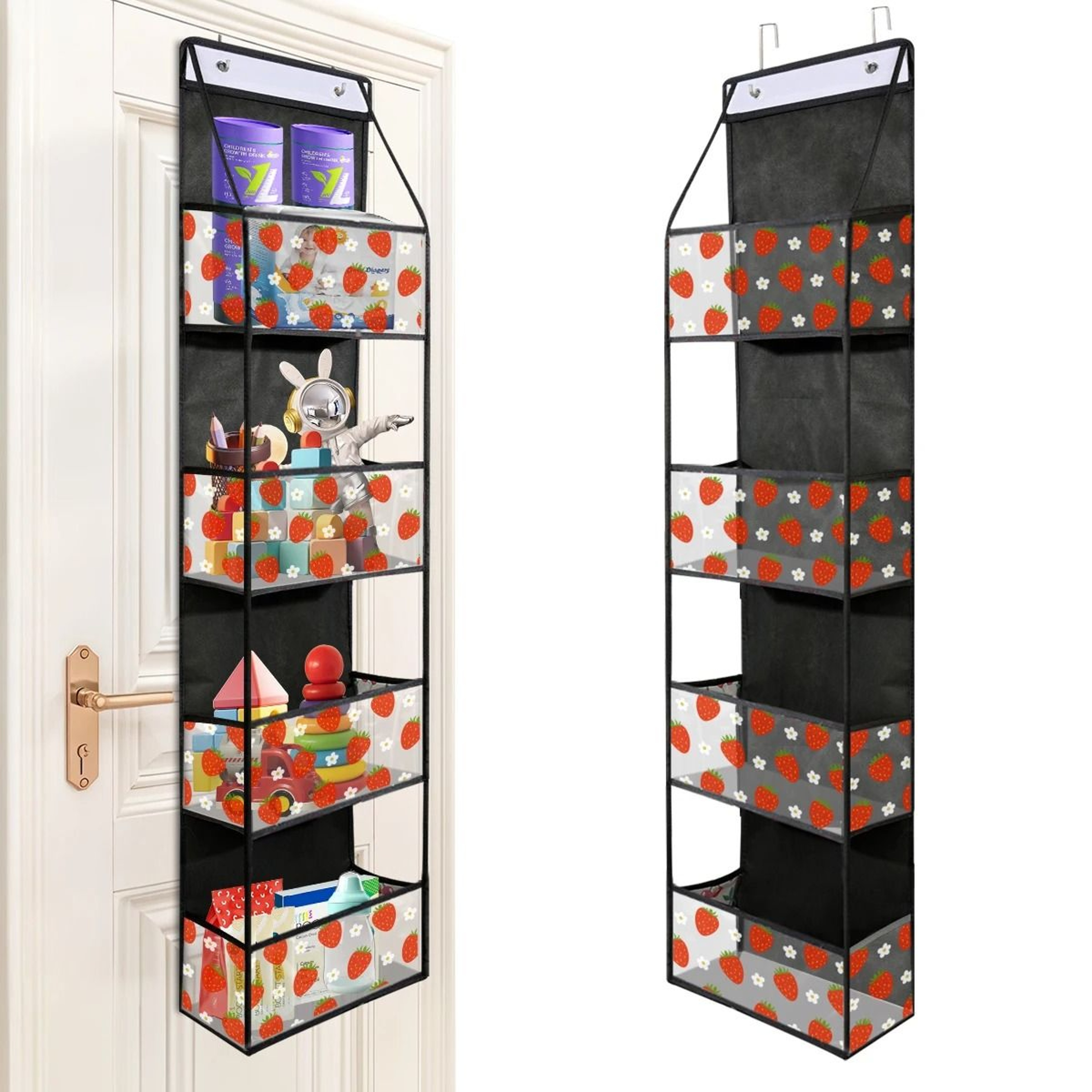 Over The Door Hanging Organizer 4 Layer Or 6 Layer Storage Bag For Cosmetics Bathroom Closet 25