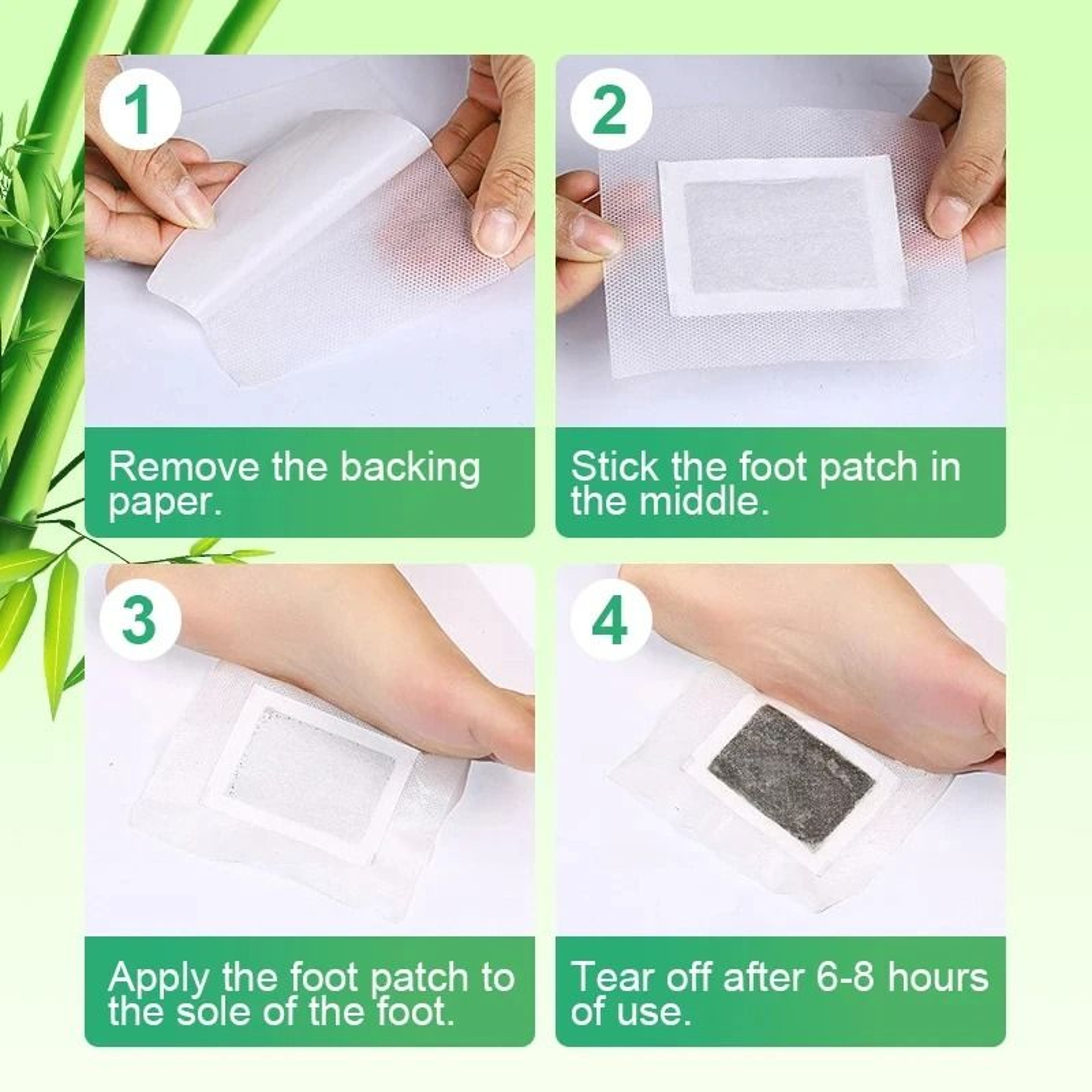 Detox Foot Patches 10 20 PCS Natural Herbal Wormwood Foot Cleansing Stickers 2