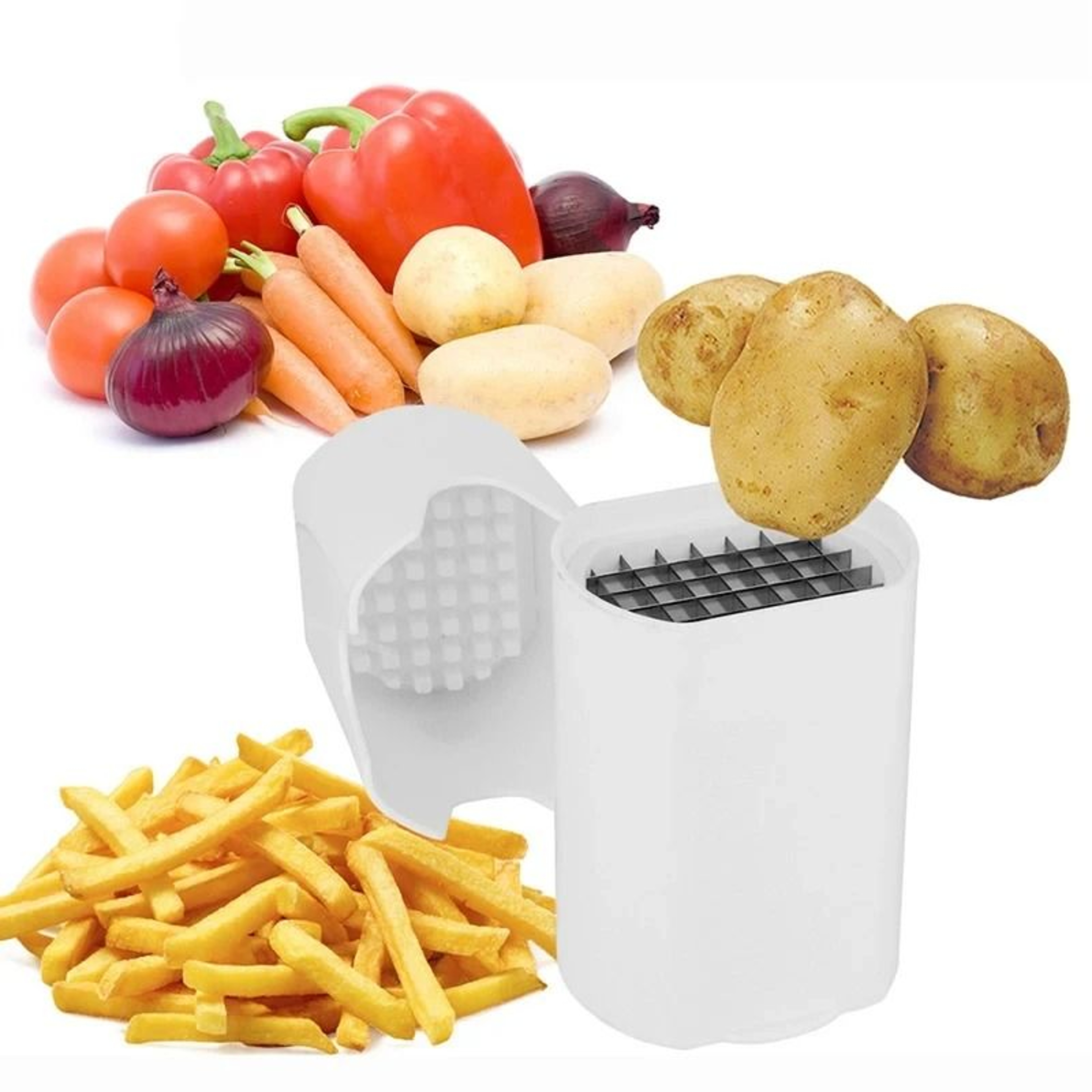 Chips Maker Potato Veggie Chopper For French Fries Apple Slicer And Vegetable Cutter 5