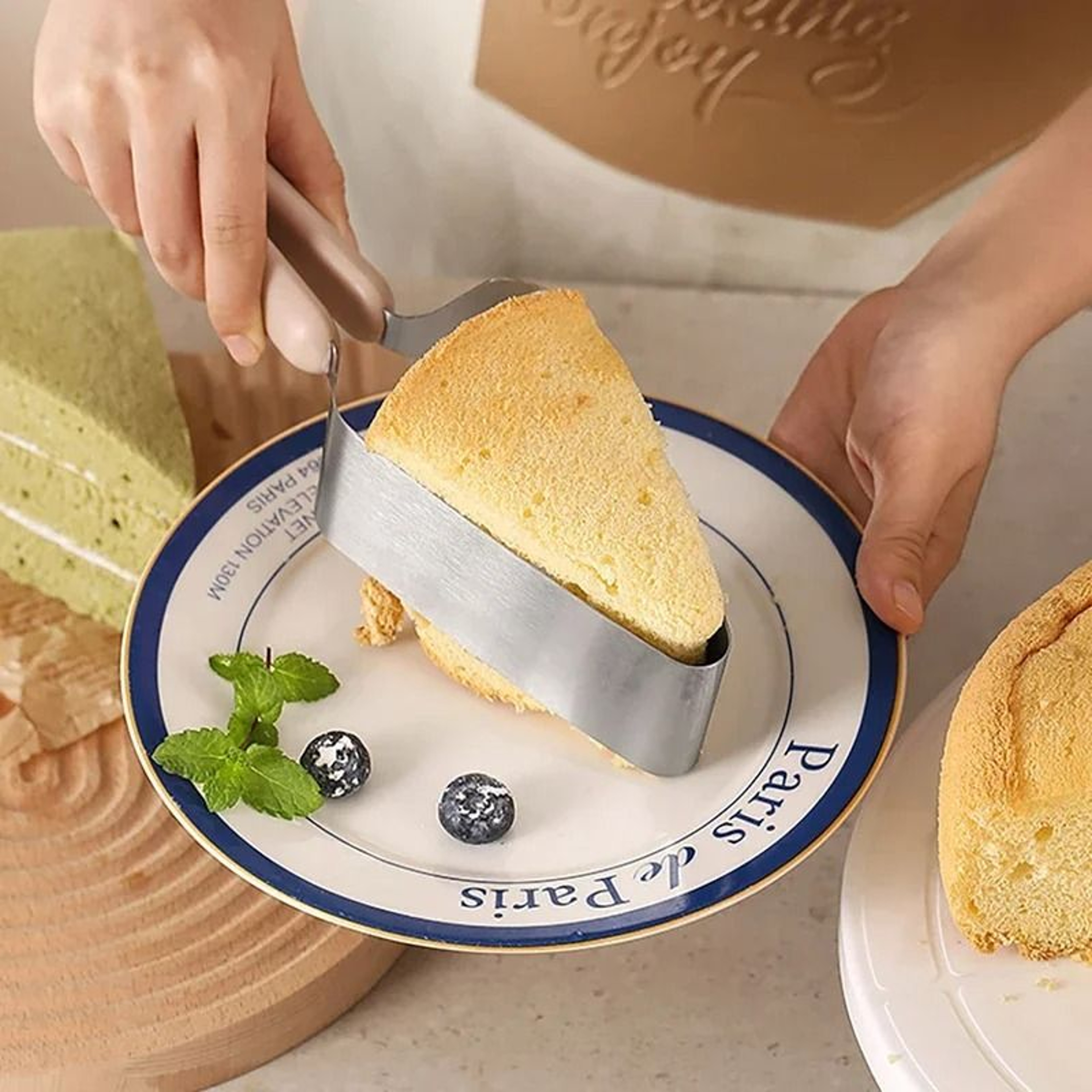Stainless Steel Cake Slicer Cutter Tongs Cake Server 3