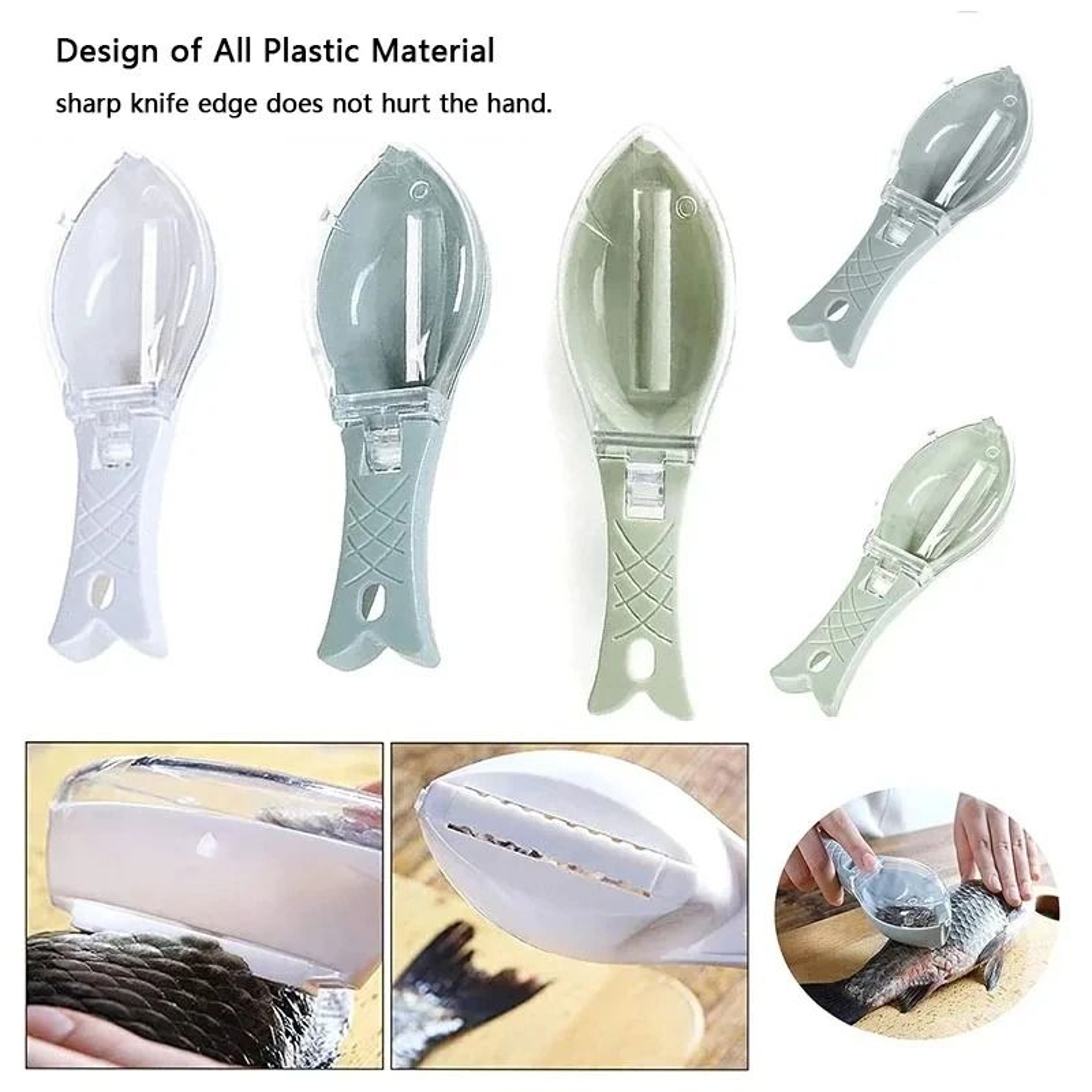 Plastic Fish Scale Scraper Tool For Household Kitchen 4