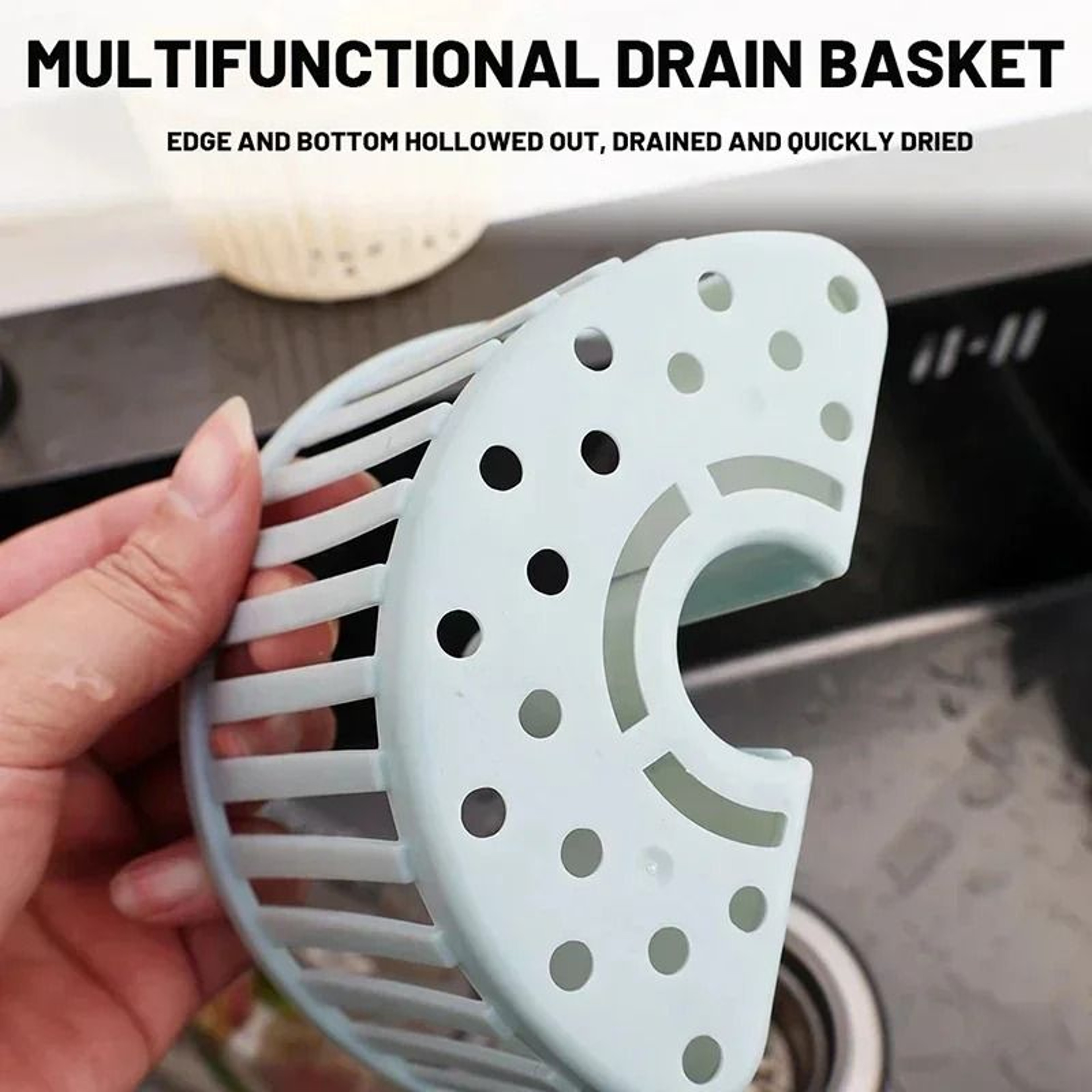 Plastic Hanging Sink Storage Basket Drain Rack 3