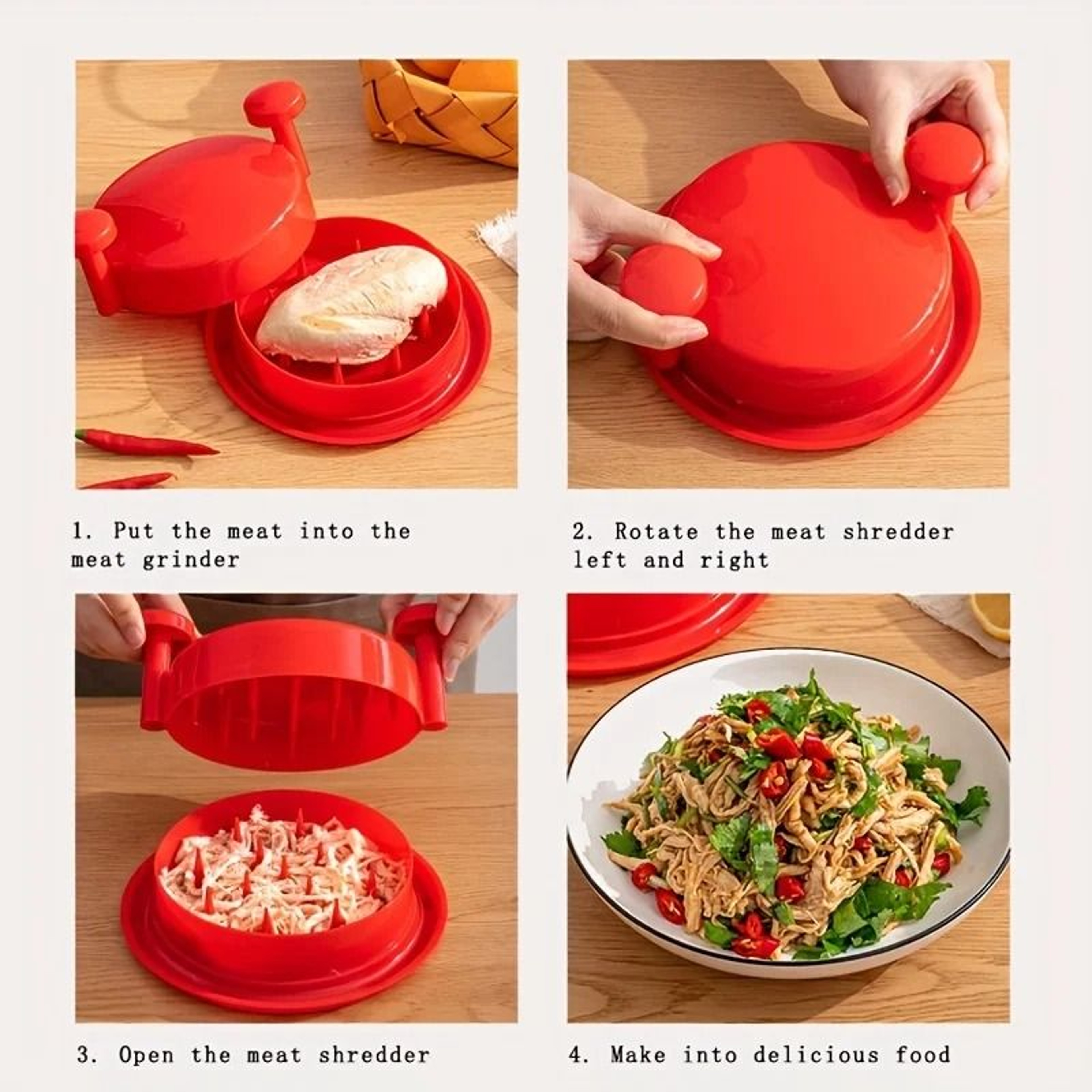 Manual Chicken Meat Shredder Kitchen Tool 4