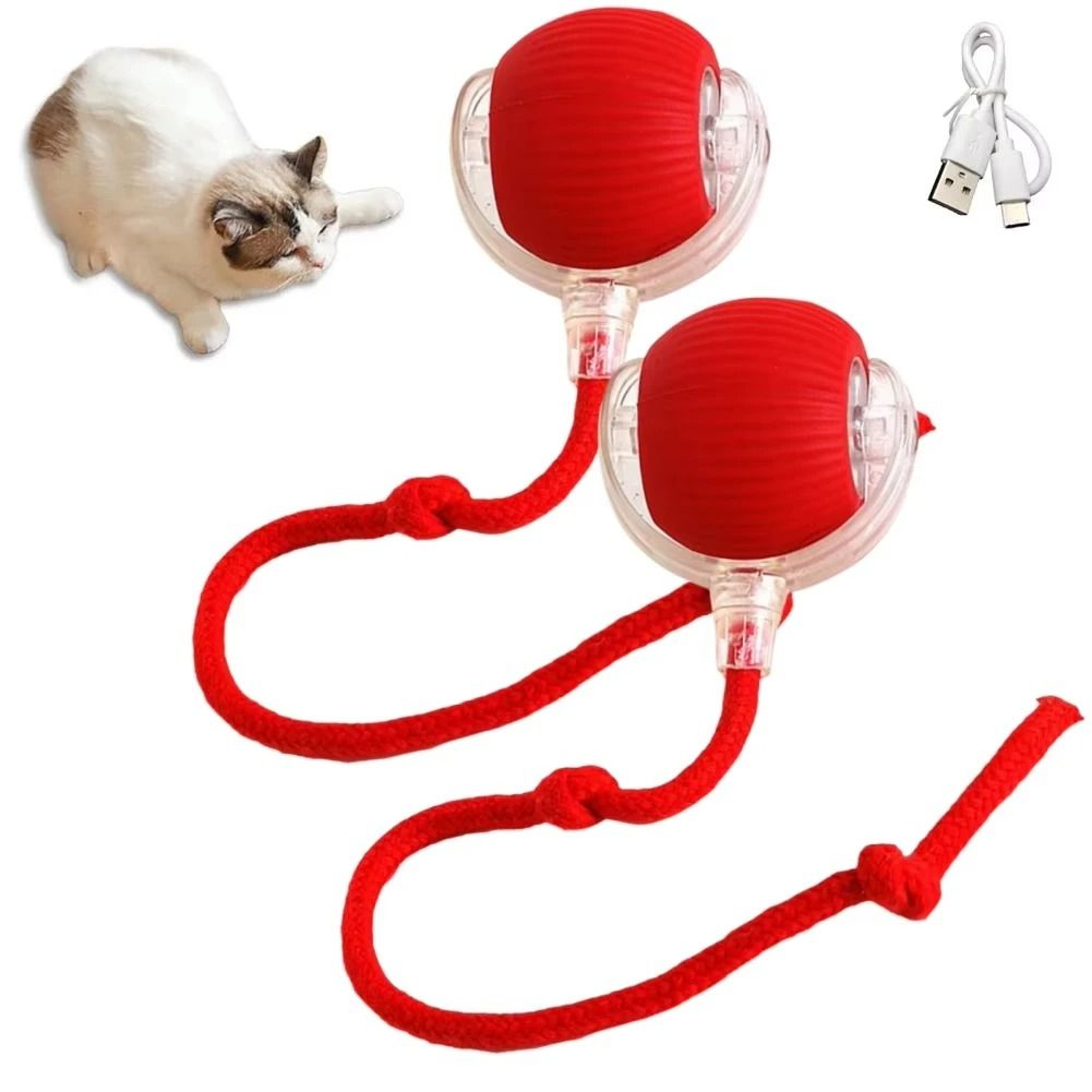 Automatic Rolling Ball Toy For Cats And Dogs USB Rechargeable 8