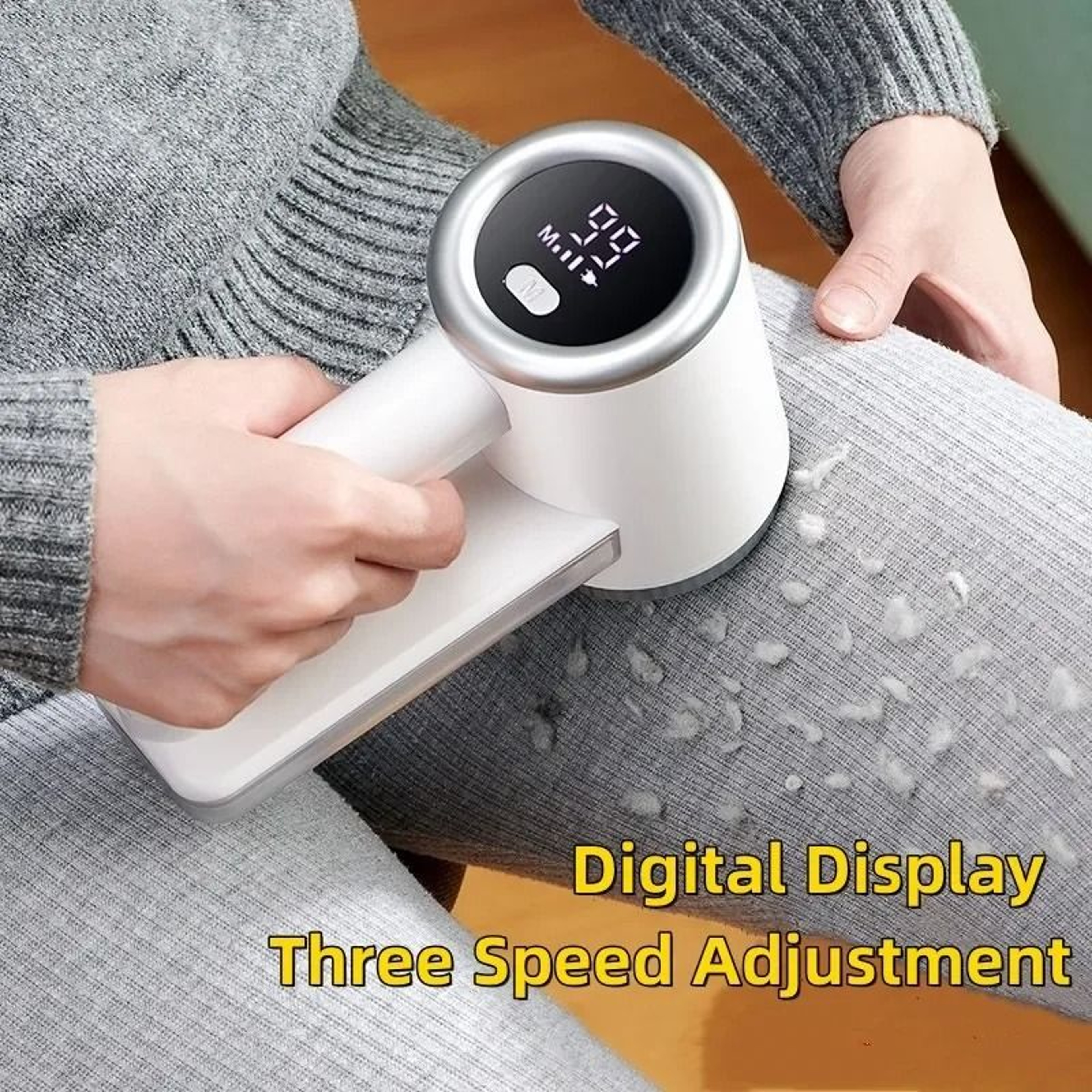 Rechargeable Fabric Clothes Shaver 3 Speeds 2000mAh LED Display Lint Remover 0