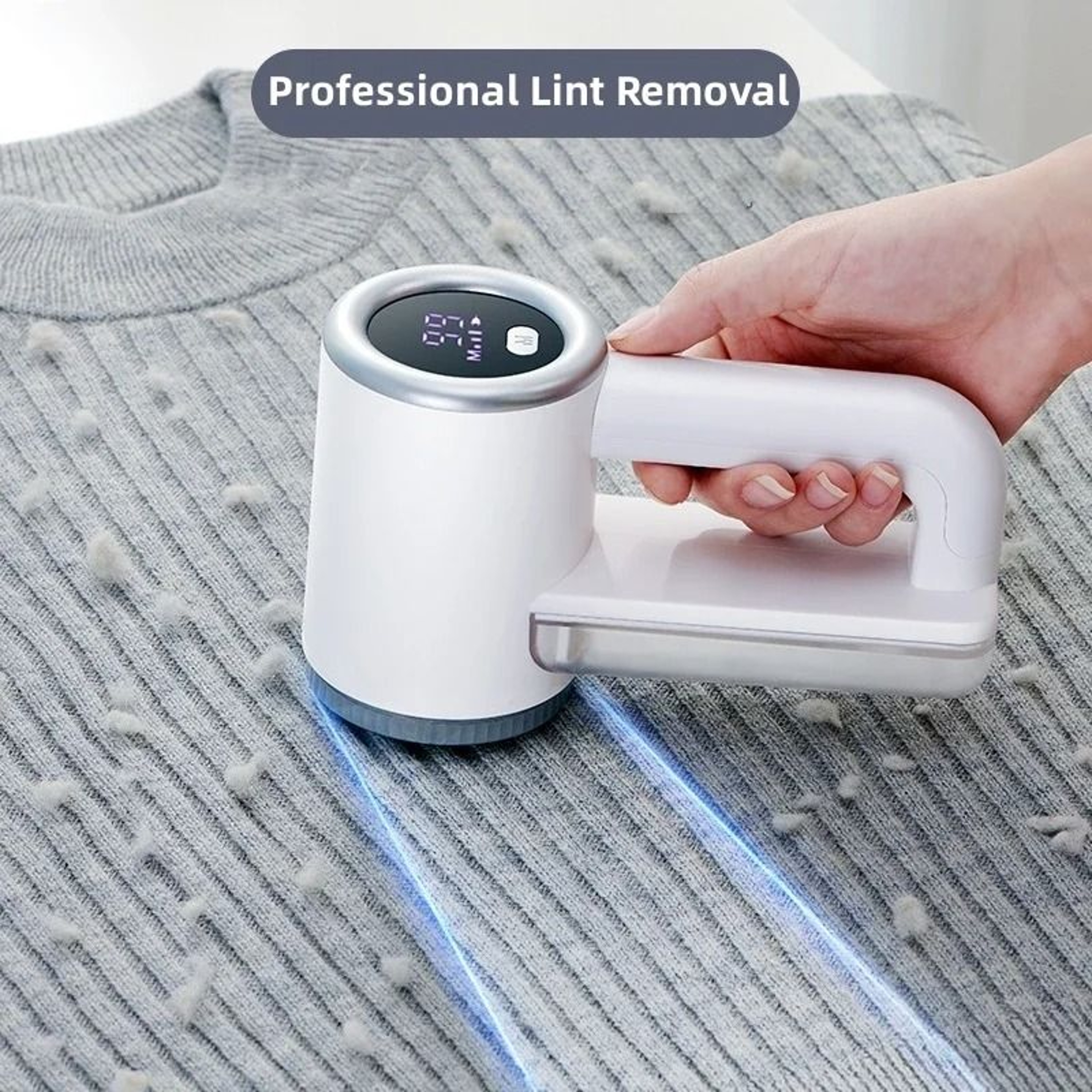 Rechargeable Fabric Clothes Shaver 3 Speeds 2000mAh LED Display Lint Remover 2