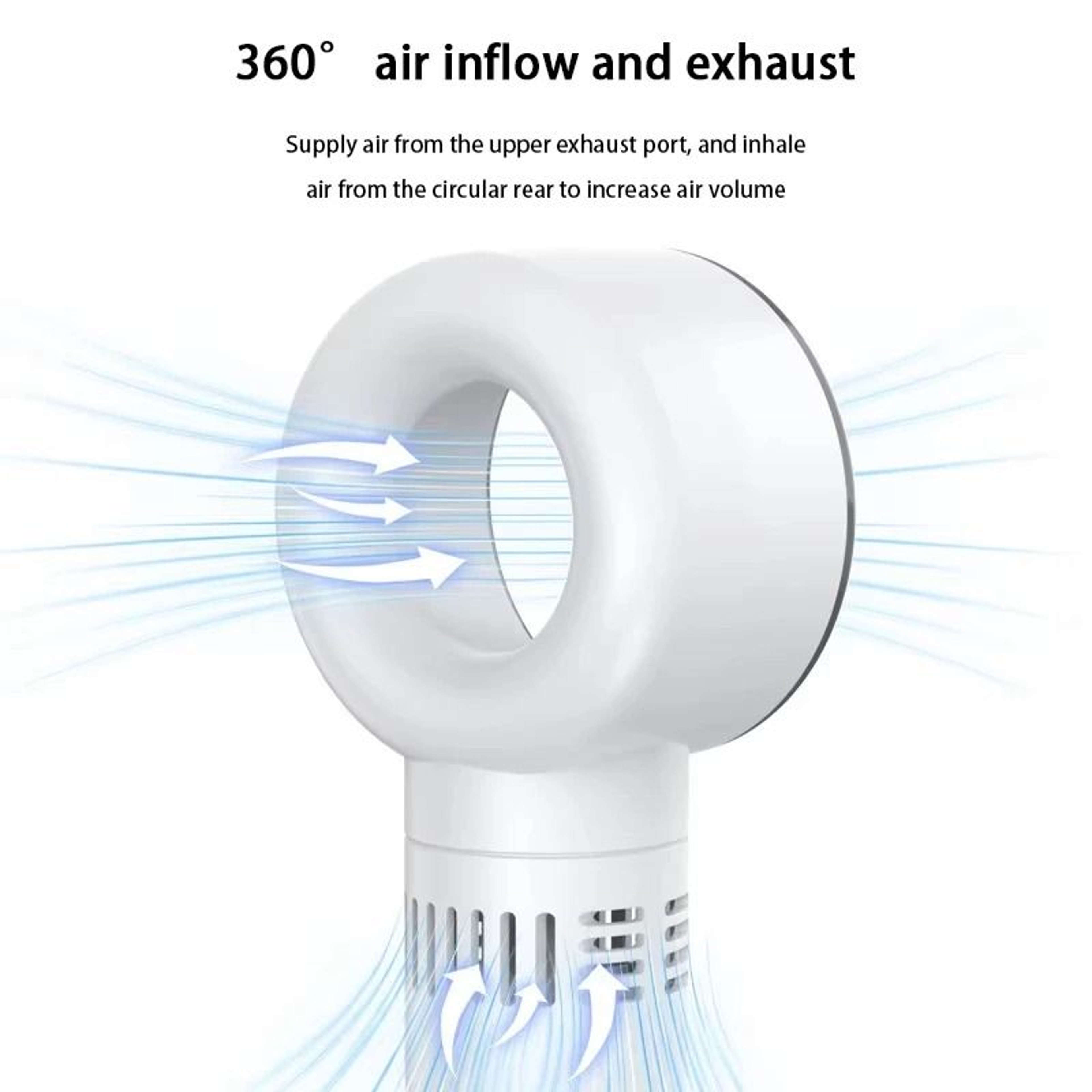 100 Level Bladeless Fan USB Rechargeable Portable Handheld Cooling Fan 2