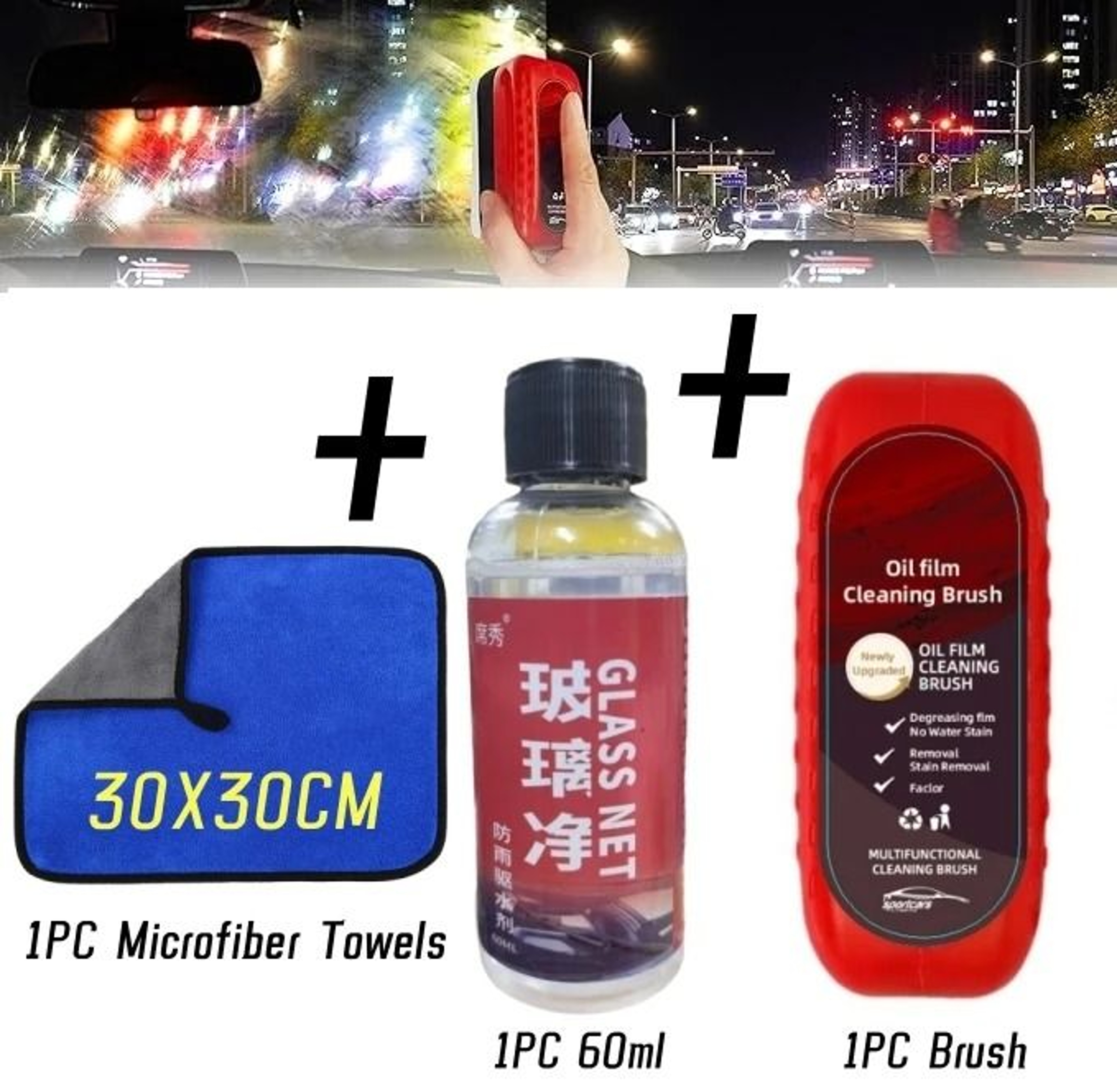 Car Glass Oil Film Remover Sponge Brush For Windshield Cleaning 9