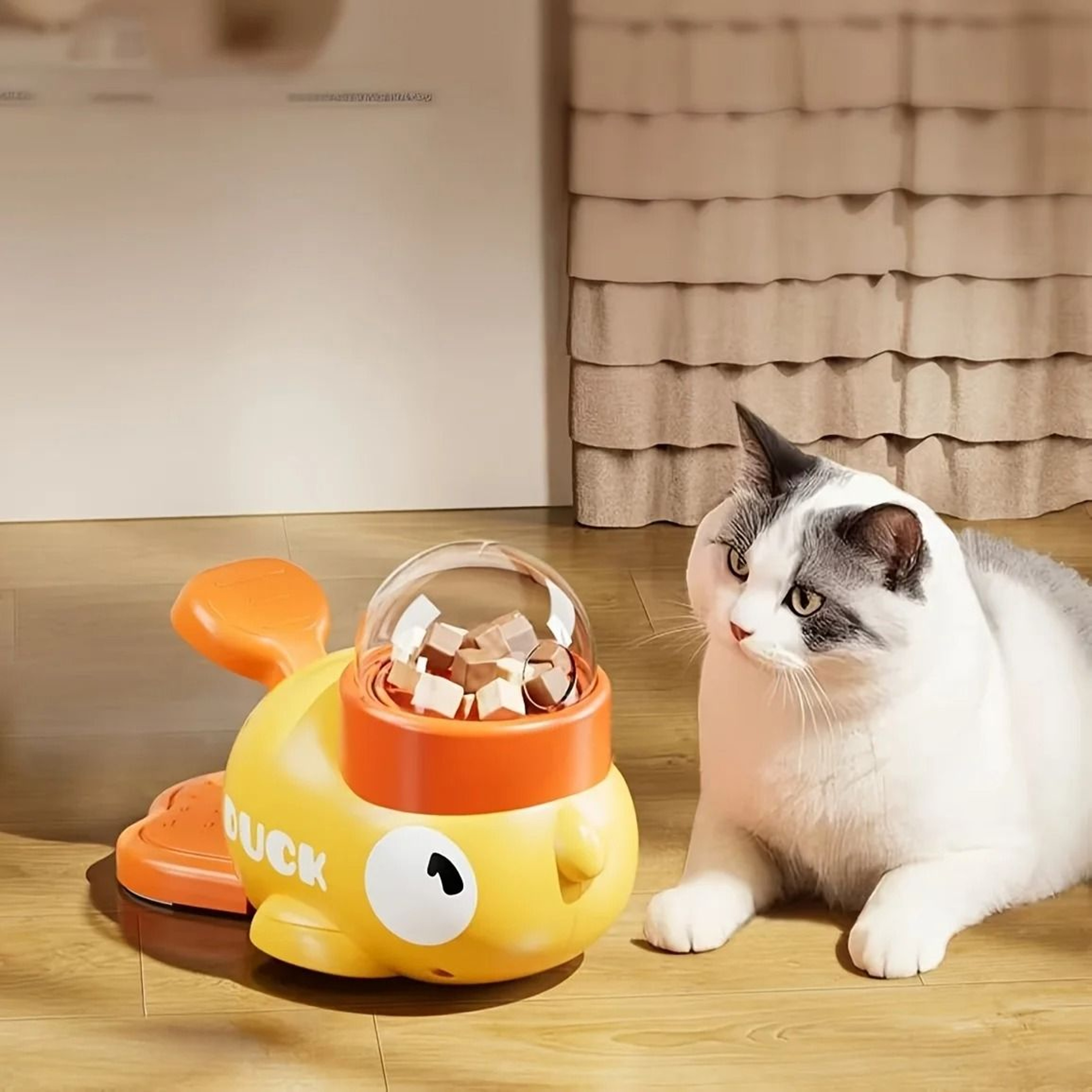 Duck Design Pet Snack Puzzle Feeder Anti Slip Food Dispenser For Dogs And Cats 5