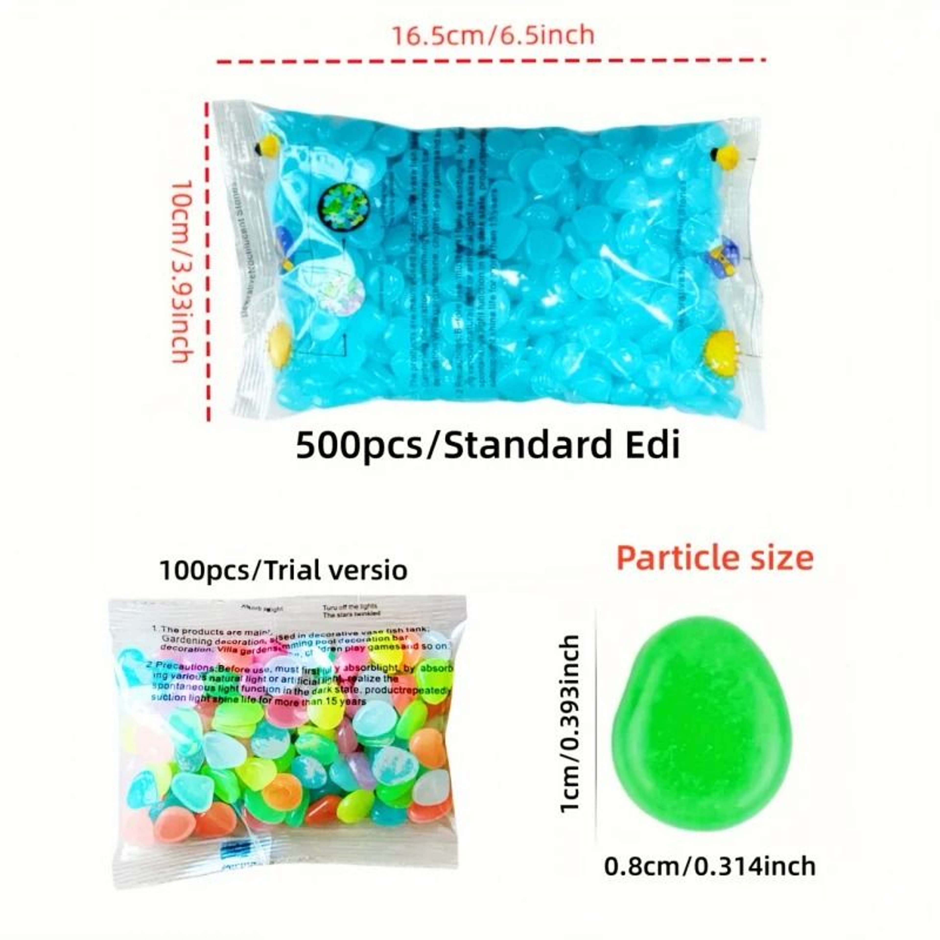 Luminous Decorative Stones For Garden Flower Pot Aquarium And Pathway Decoration 5