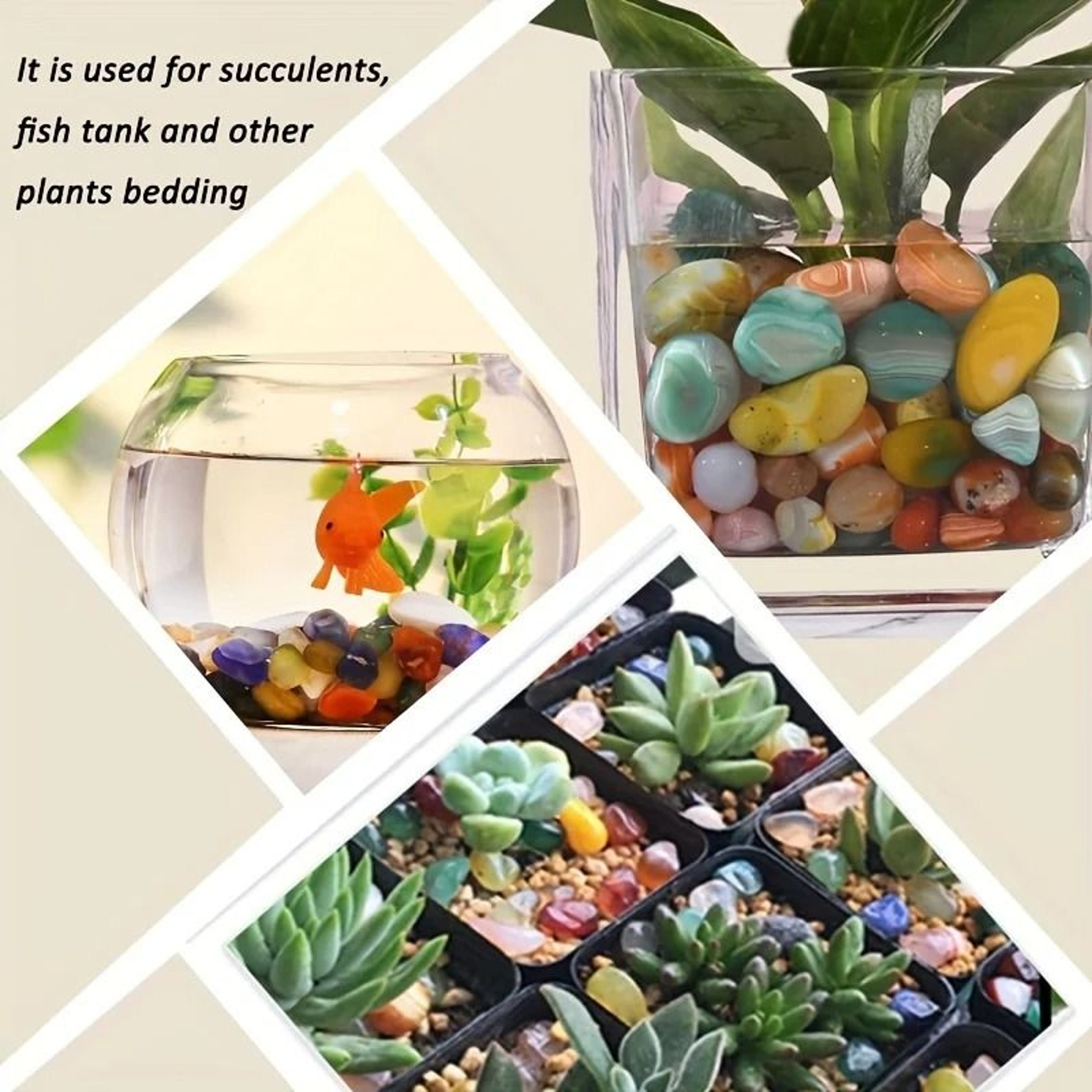 Natural Mixed Color Polished Stones And Crystals For Home And Garden Decoration 4