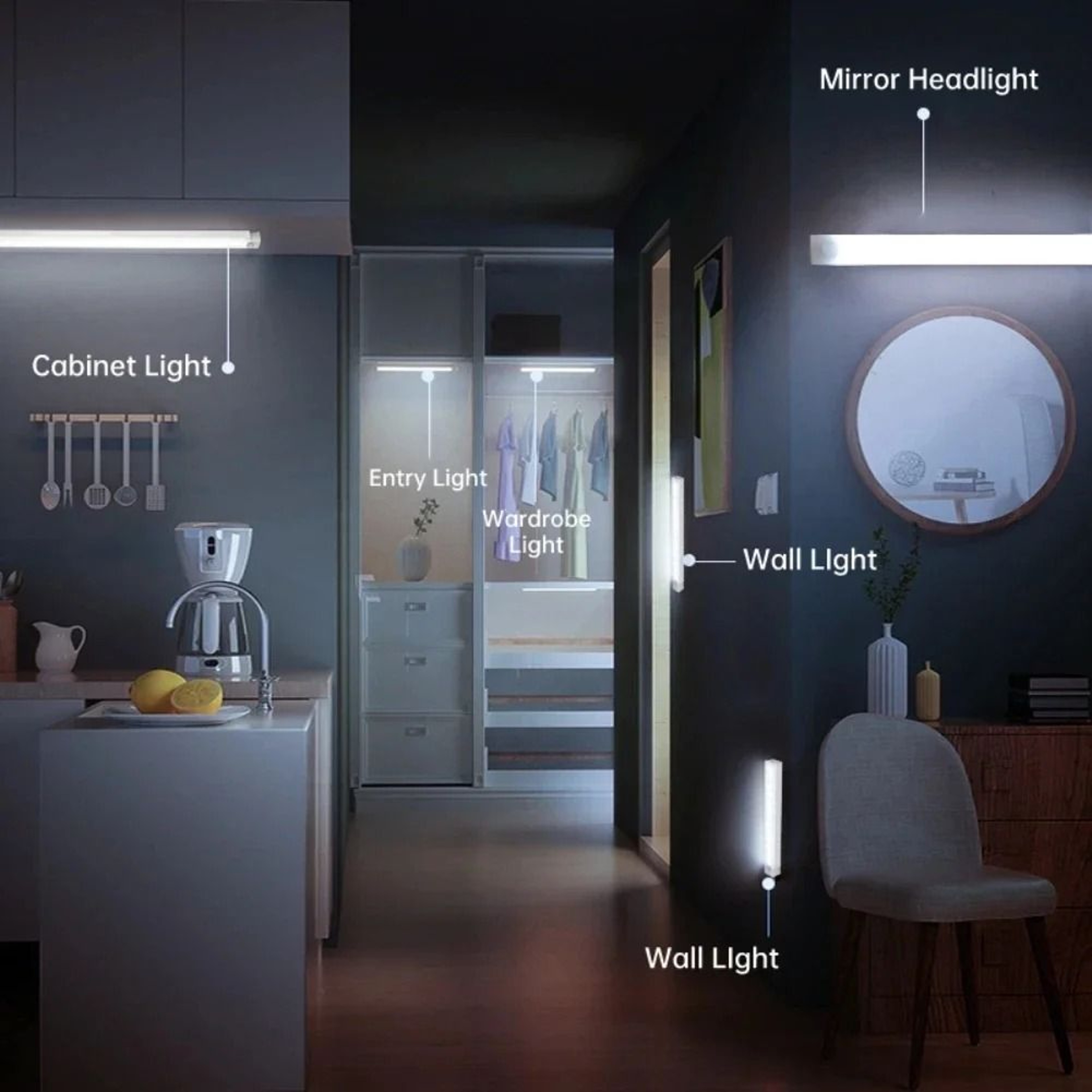 Sensor Light LED Rechargeable Wireless Home Decoration Lamp With Motion Sensor 1