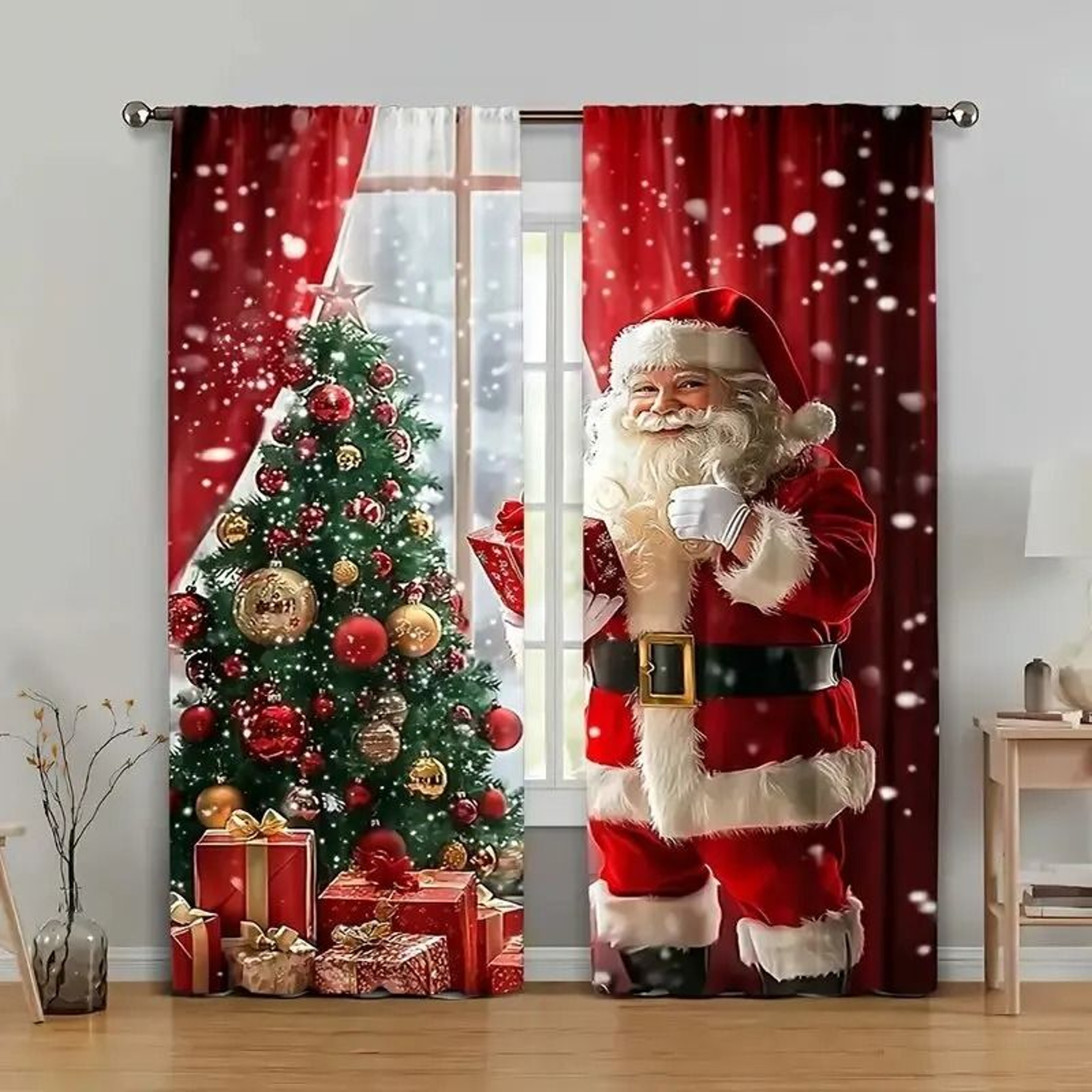Pole Bag Curtain Christmas Tree Home Decoration For Living Room And Bedroom 6