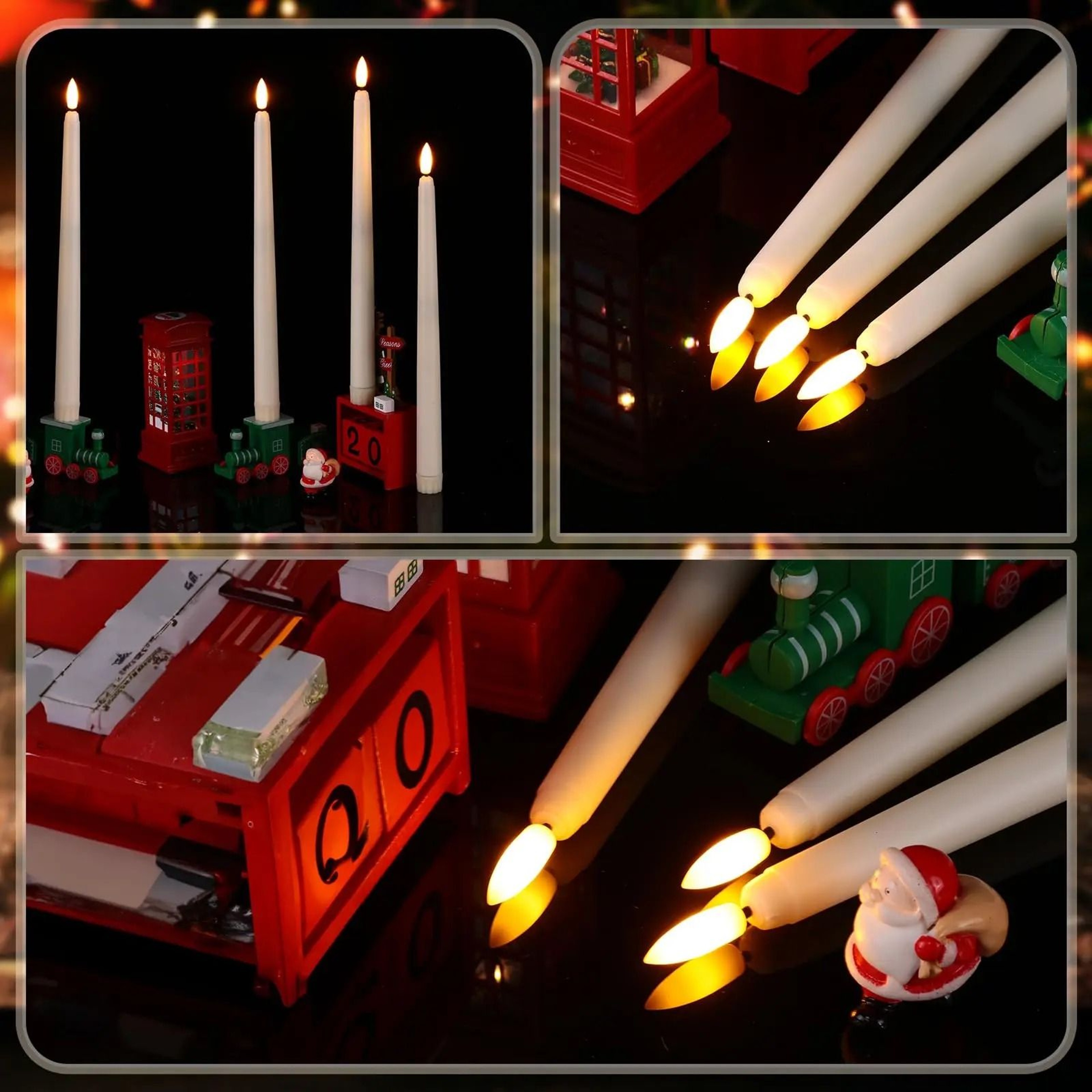 Flameless Taper Candles Set Timer Remote Flickering 6 To 24 Pieces 5