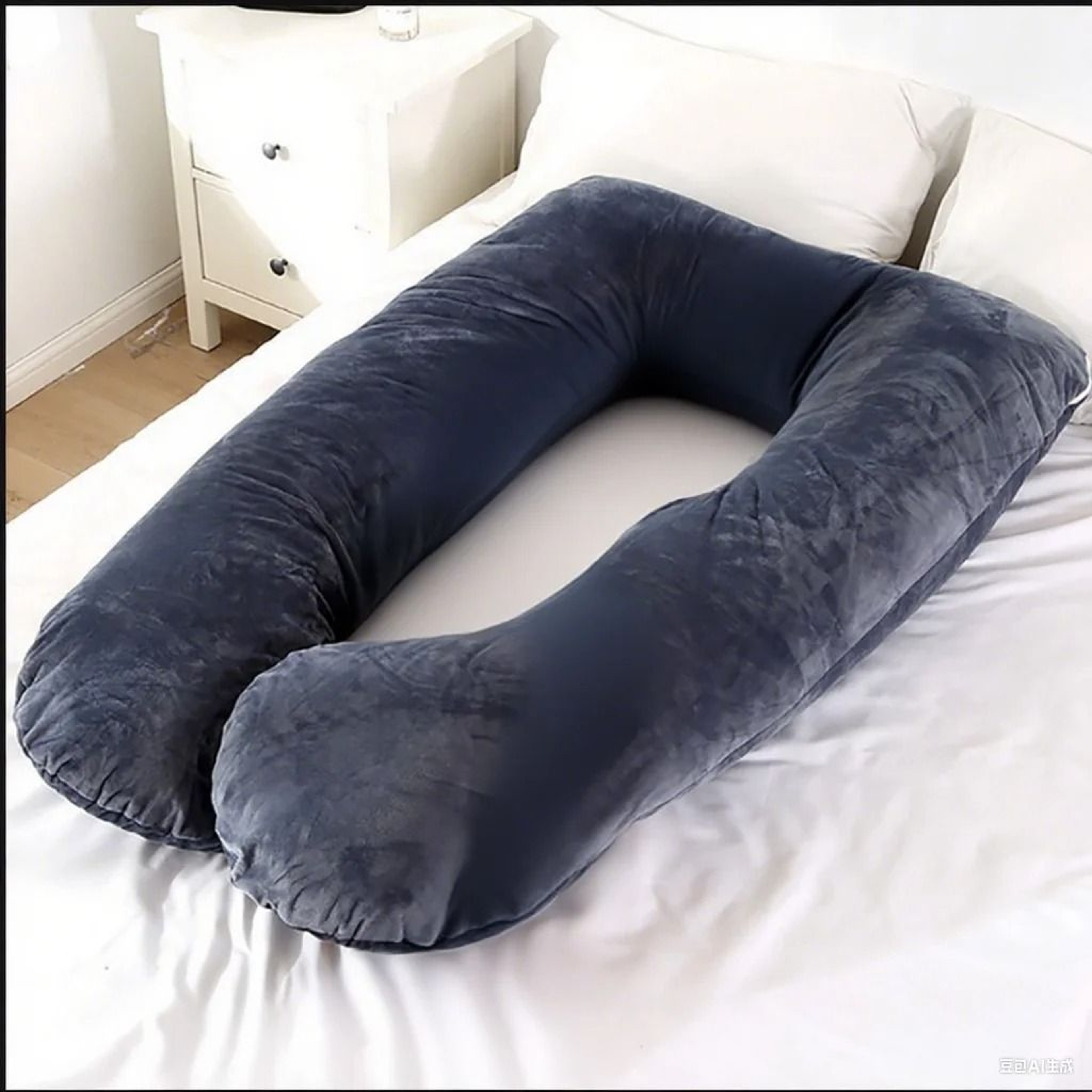 Velvet Maternity Pillow Full Body Support Pregnancy Pillow 7