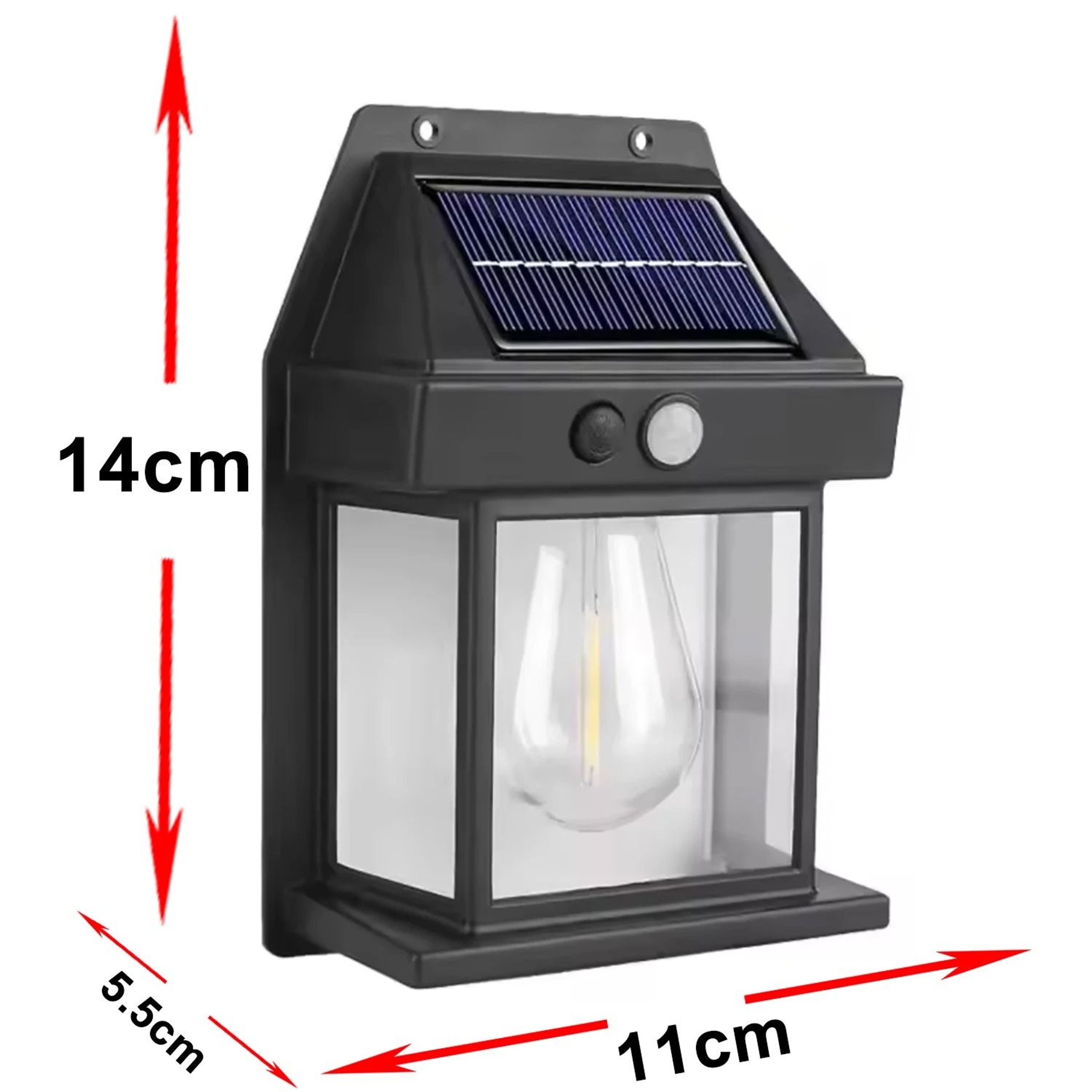Outdoor Solar Wall Lamp Waterproof Tungsten Filament Garden Wall Light 6
