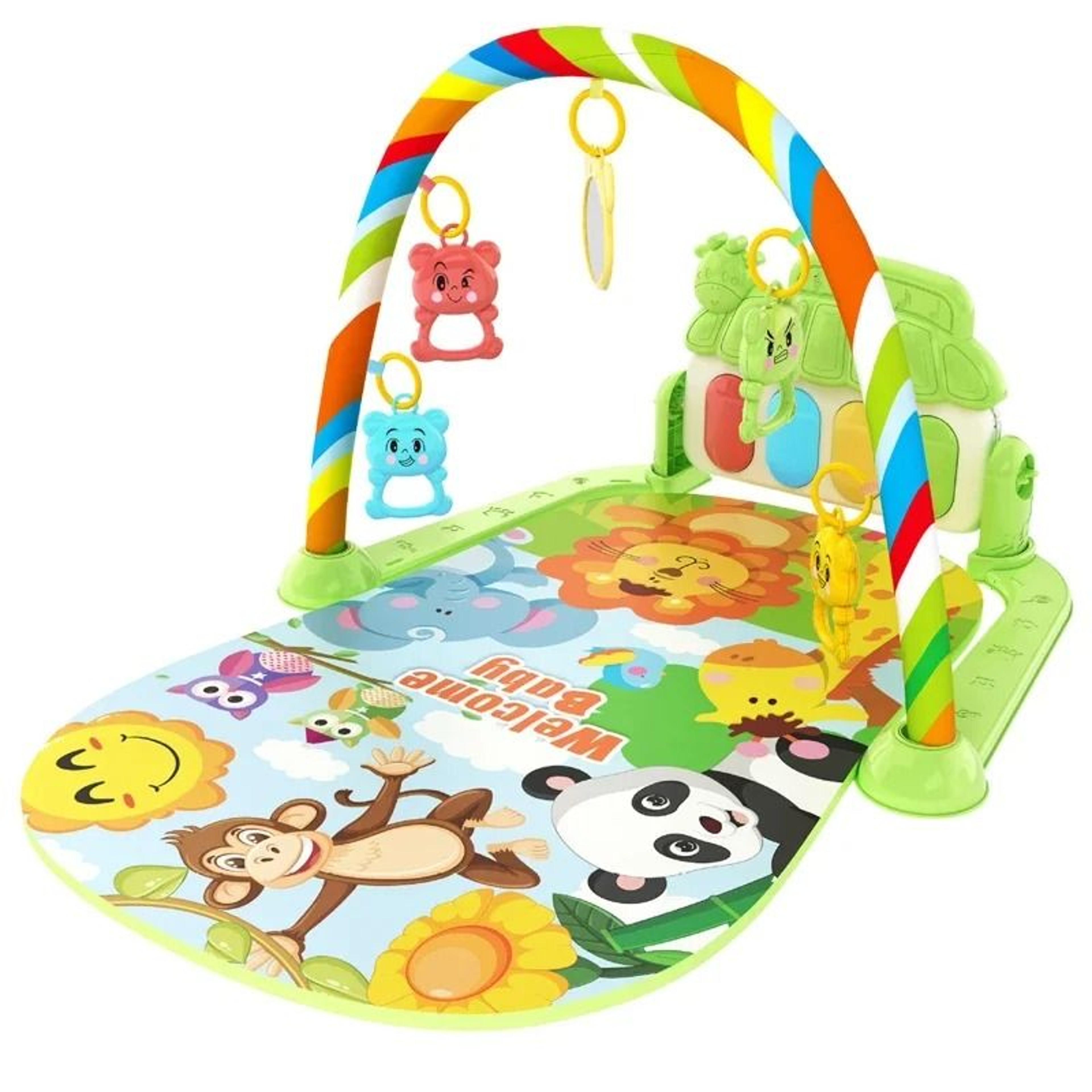 Baby Activity Gym Rack Early Education Musical Play Mat For Newborns And Toddlers 10