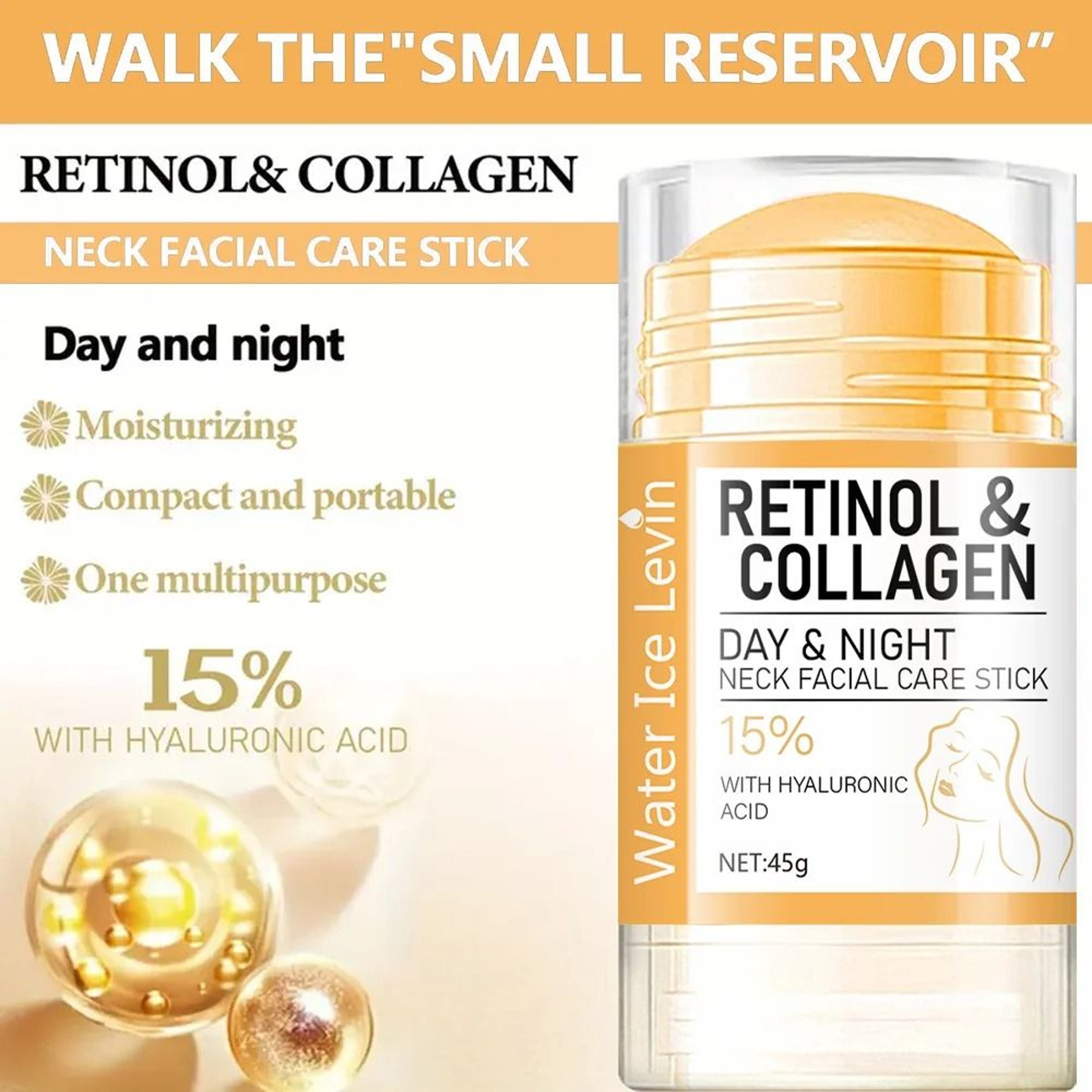 Retinol And Collagen Neck Cream Stick For Day And Night Hydration 4
