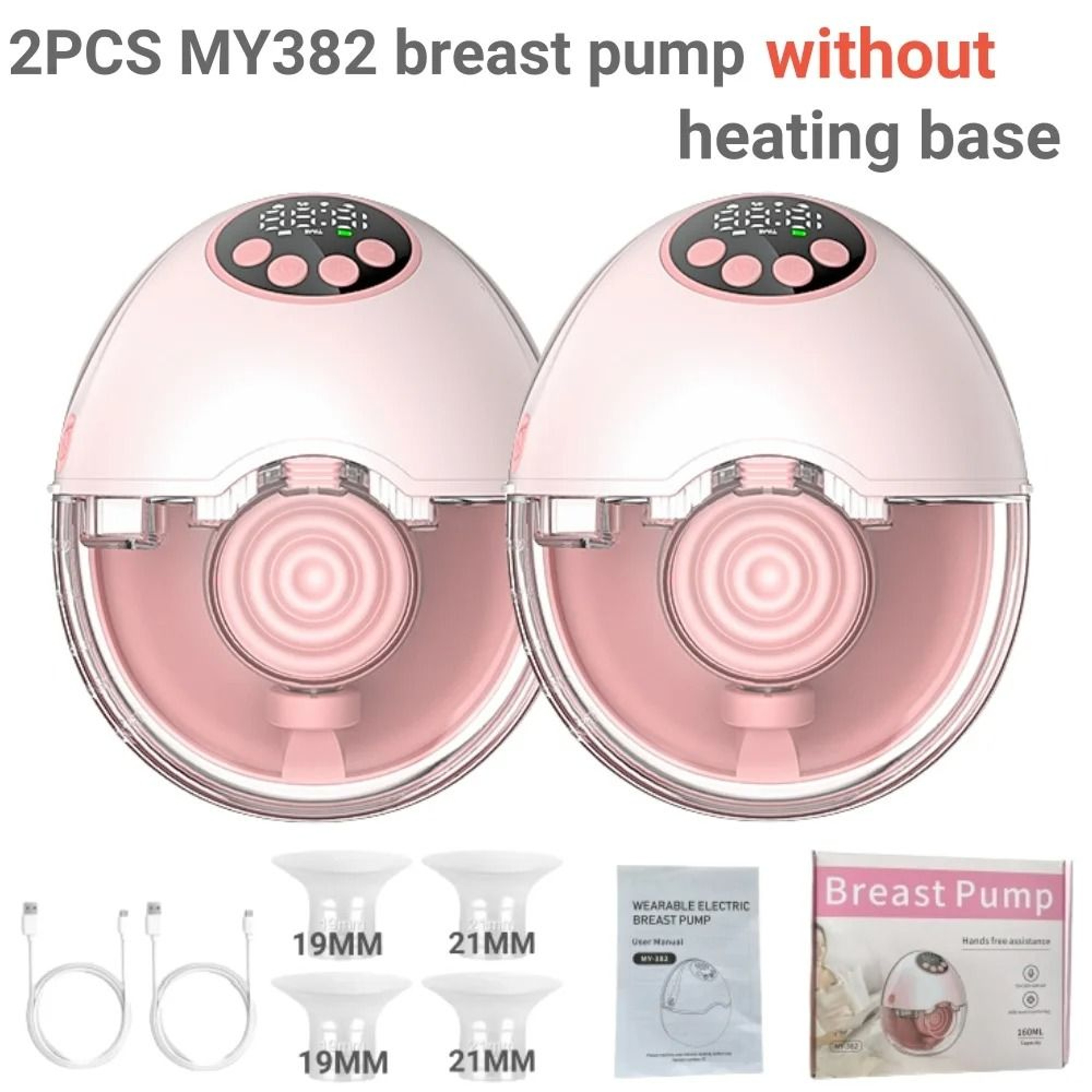 Wireless Hands Free Breast Pump BPA Free With Heating UV Sterilize Lid Wearable Breastfeeding Pump 7