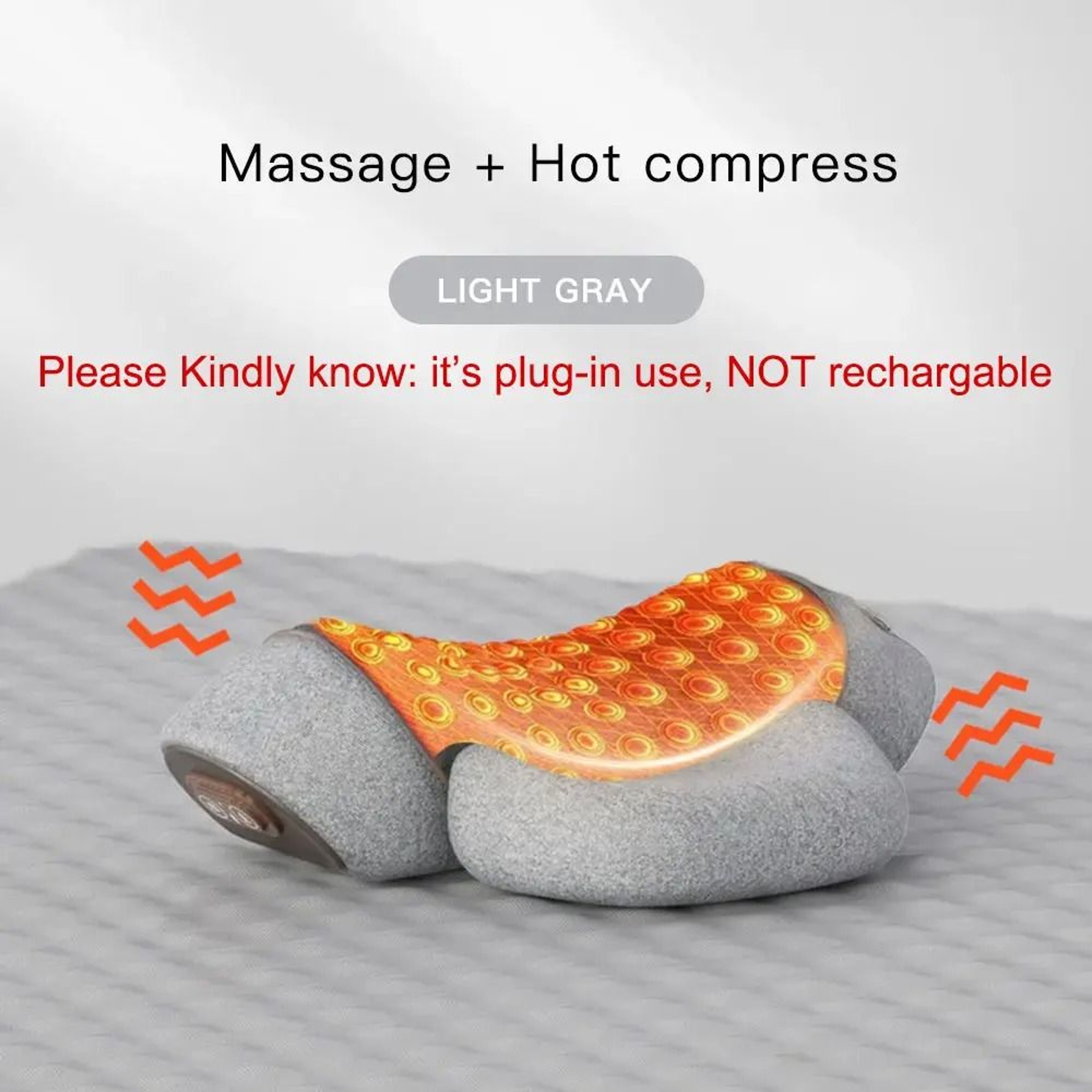Electric Neck Massage Pillow Heating Vibration Neck Massager Back Cervical Traction Memory Foam Spi 10