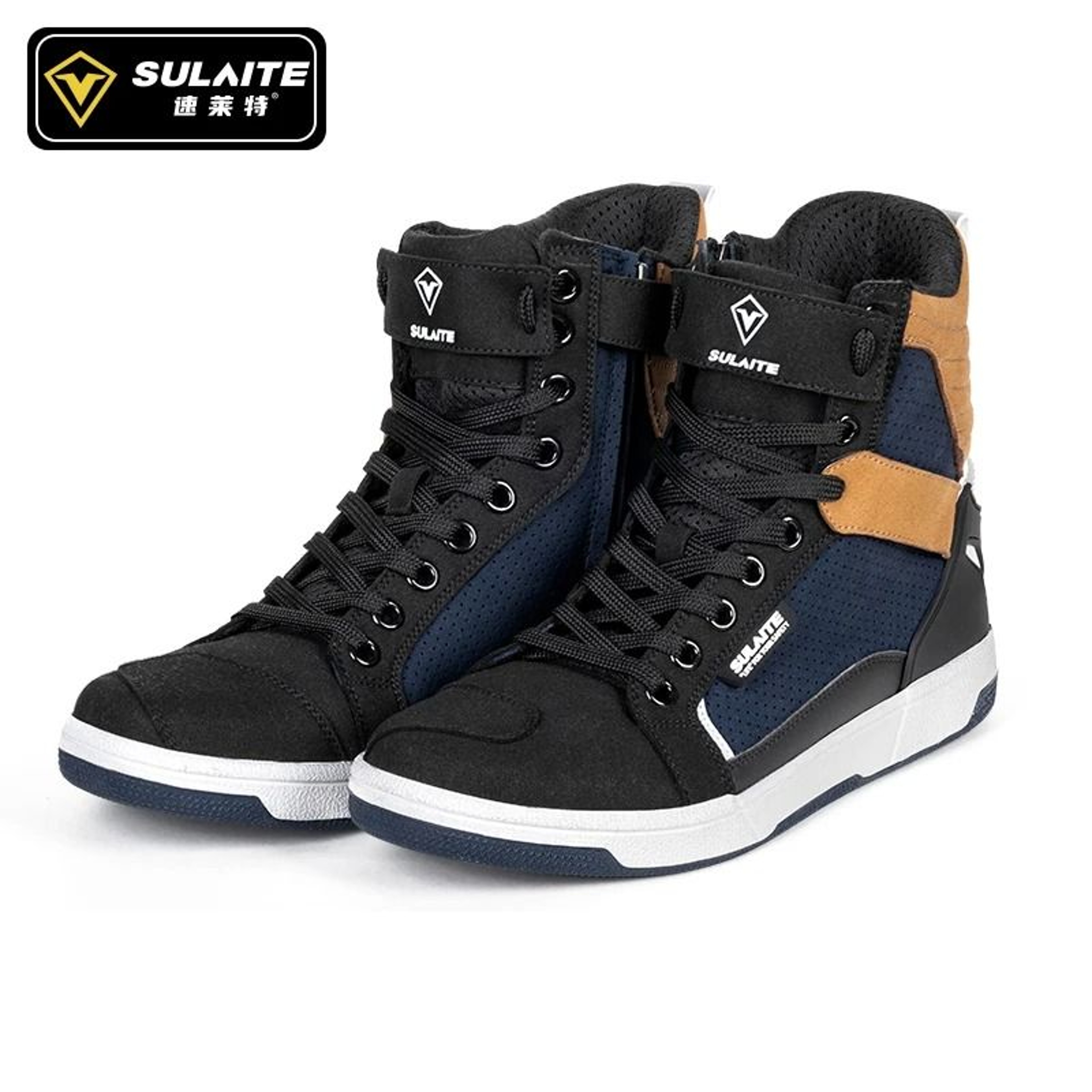Men Motorcycle Boots Breathable Anti Fall Rider Road Racing Casual Motorbike Shoes 6