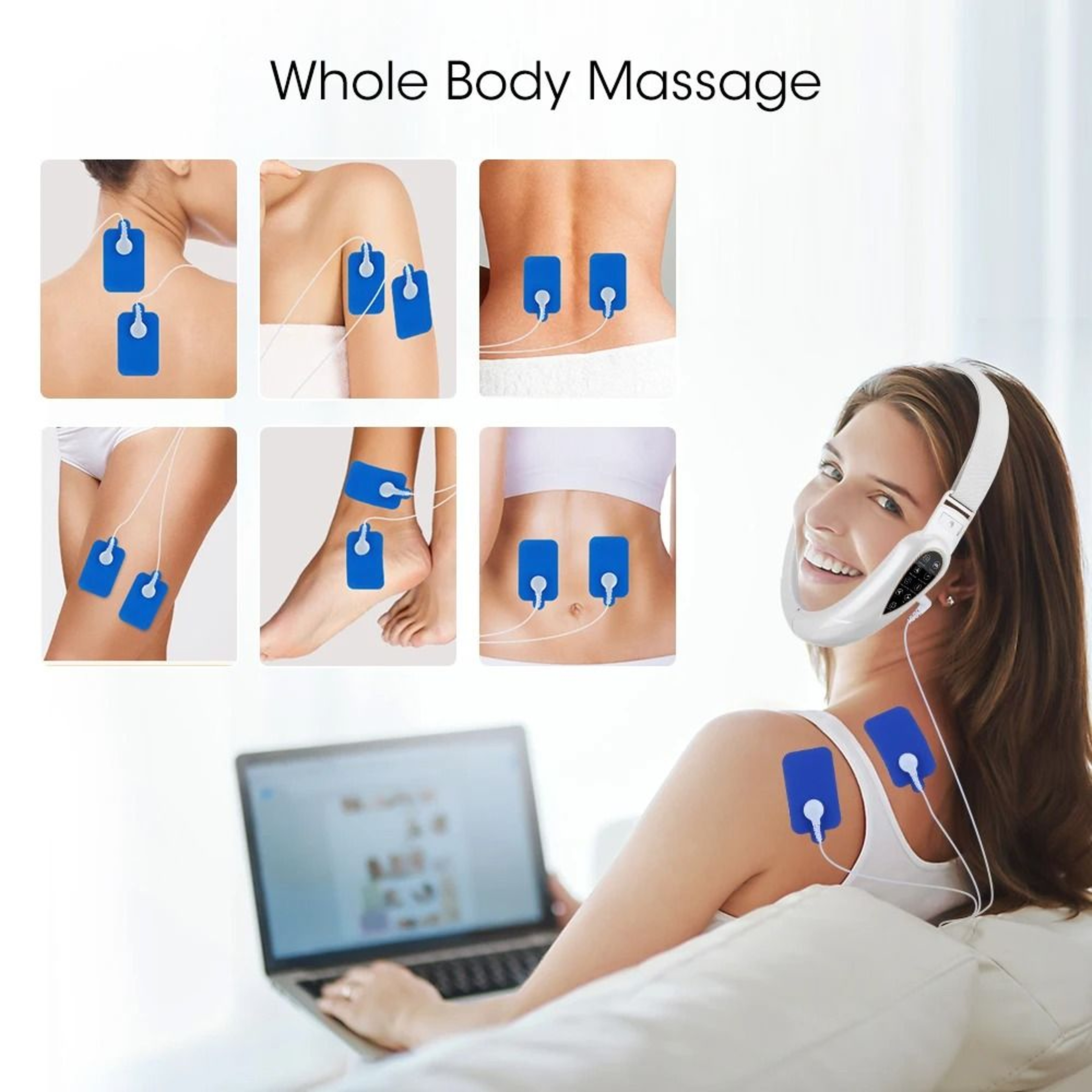 Face Lifting Device Red Light Skin Rejuvenation V Face Massager Double Chin Lift Up Remote Control 2