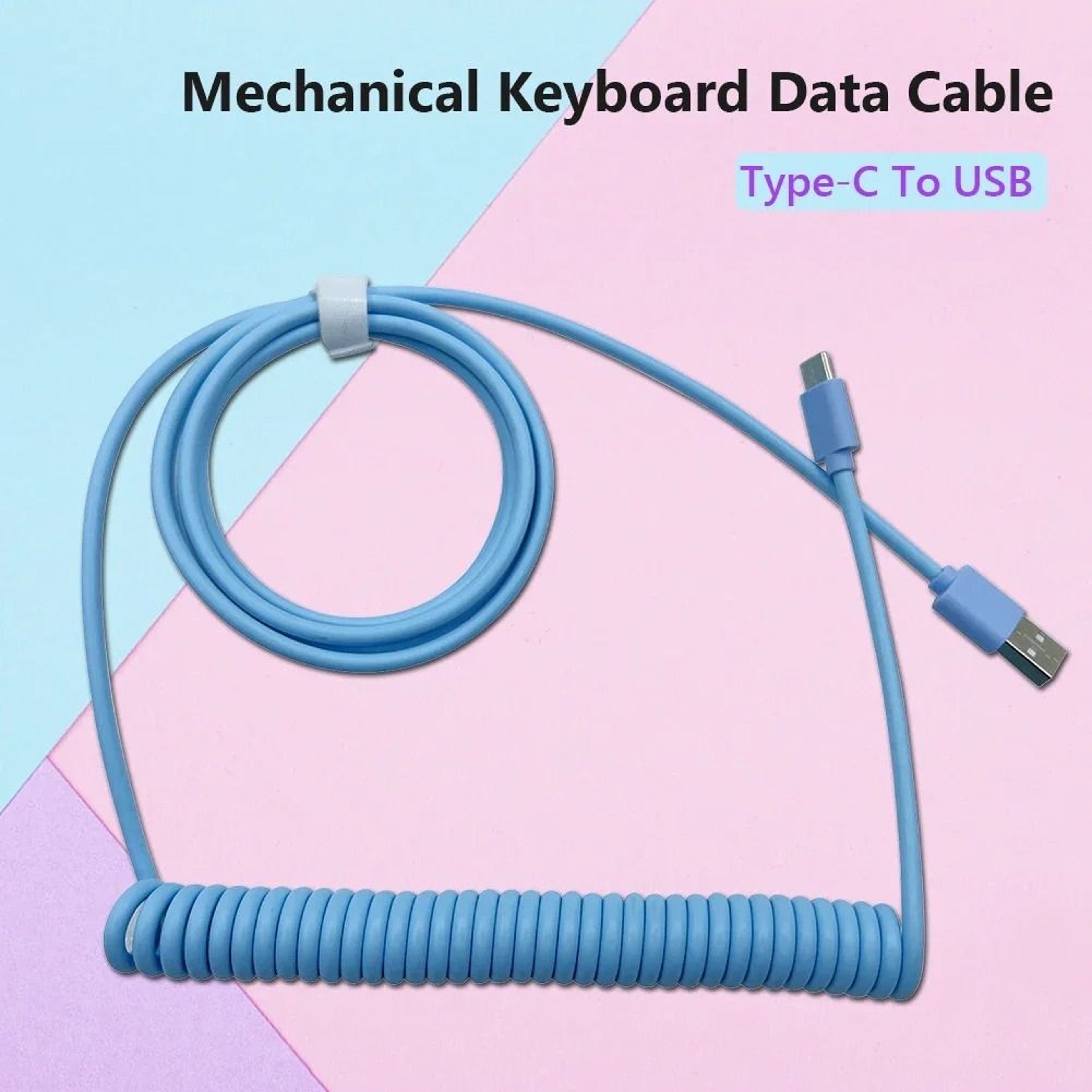 Mechanical Keyboard Coiled Type C To USB Extension Cable 1